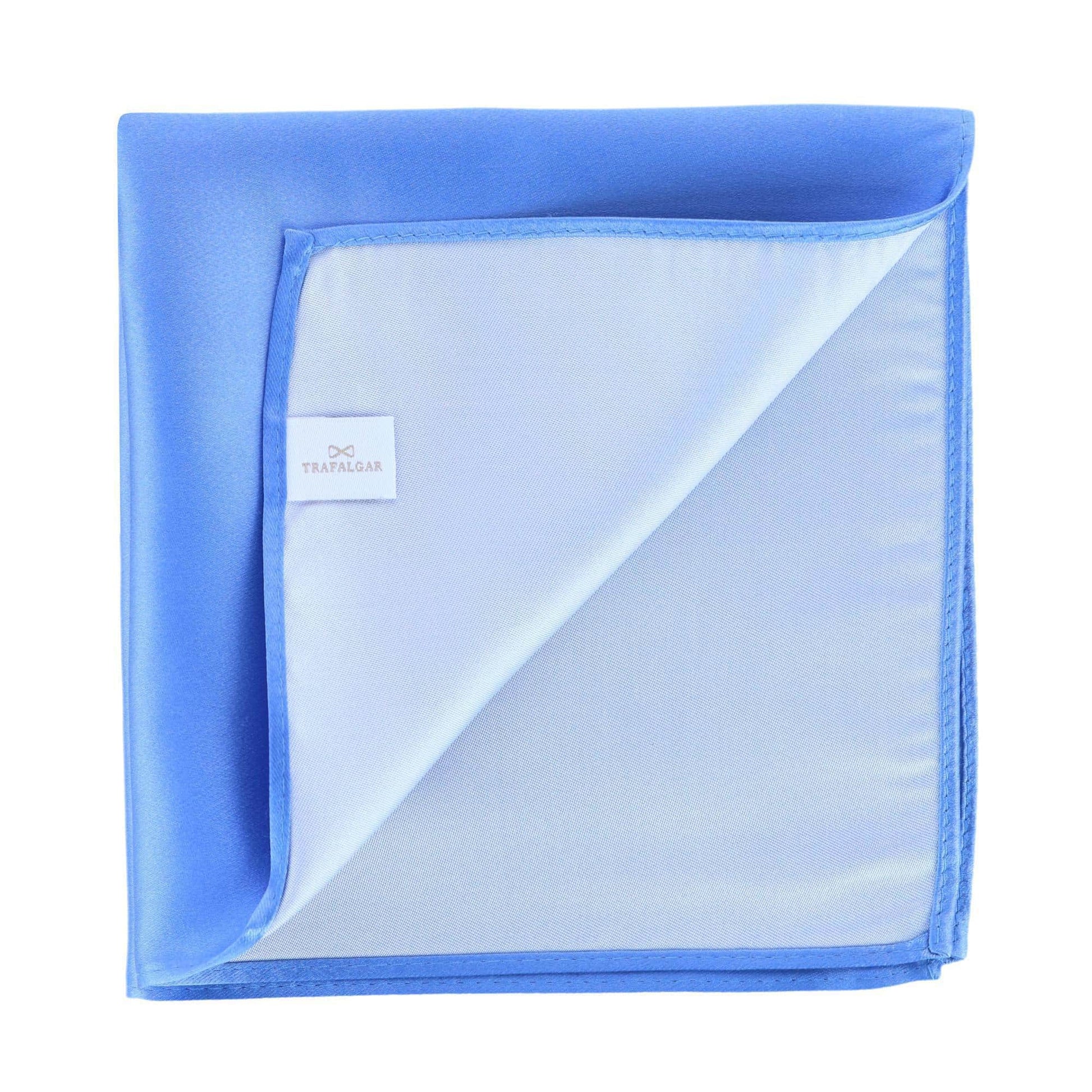 Sutton Solid Color 13 Inch Silk Pocket Square - Light Blue