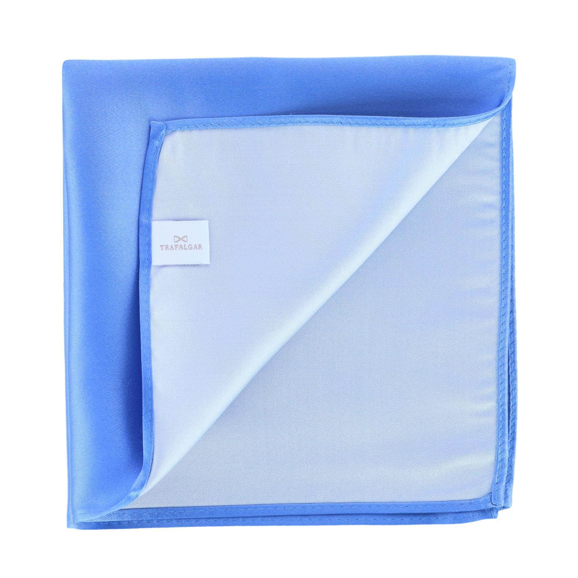 Sutton Solid Color 13 Inch Silk Pocket Square - Light Blue