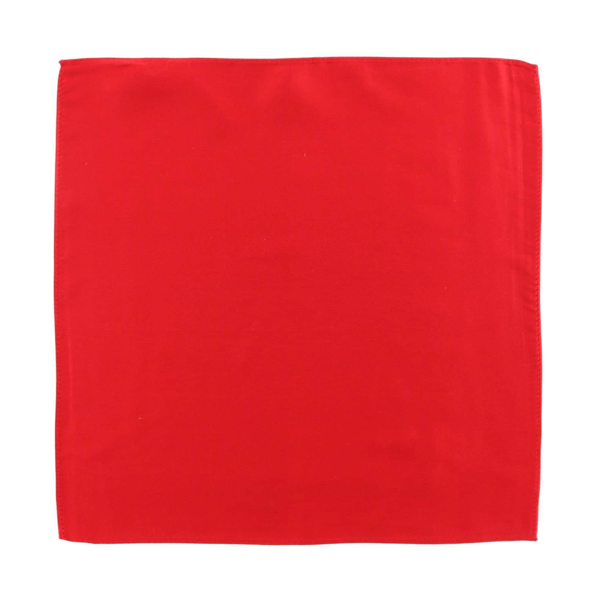 Sutton Solid Color 13 Inch Silk Pocket Square - Red