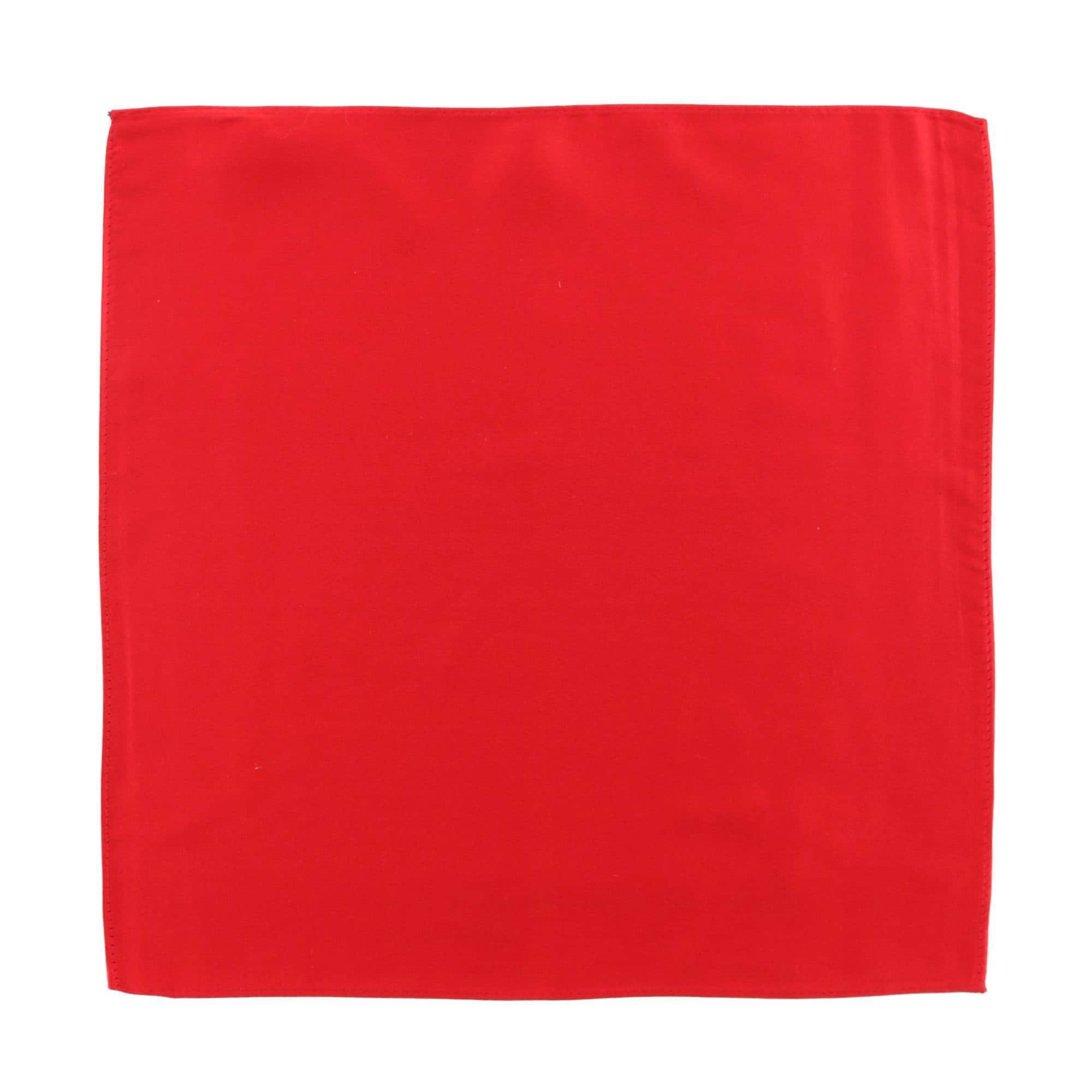 Sutton Solid Color 13 Inch Silk Pocket Square - Red