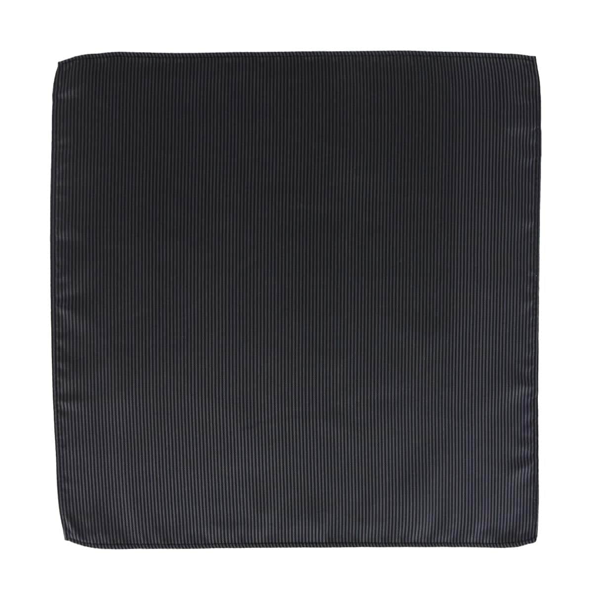 Leyton Diagonal Lined Tone on Tone Silk 12 x 12 Pocket Square - Graphite