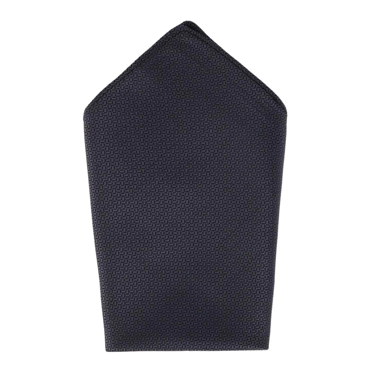 The Monte Bello Interlocked Silk 12 X 12 Pocket Square - Graphite