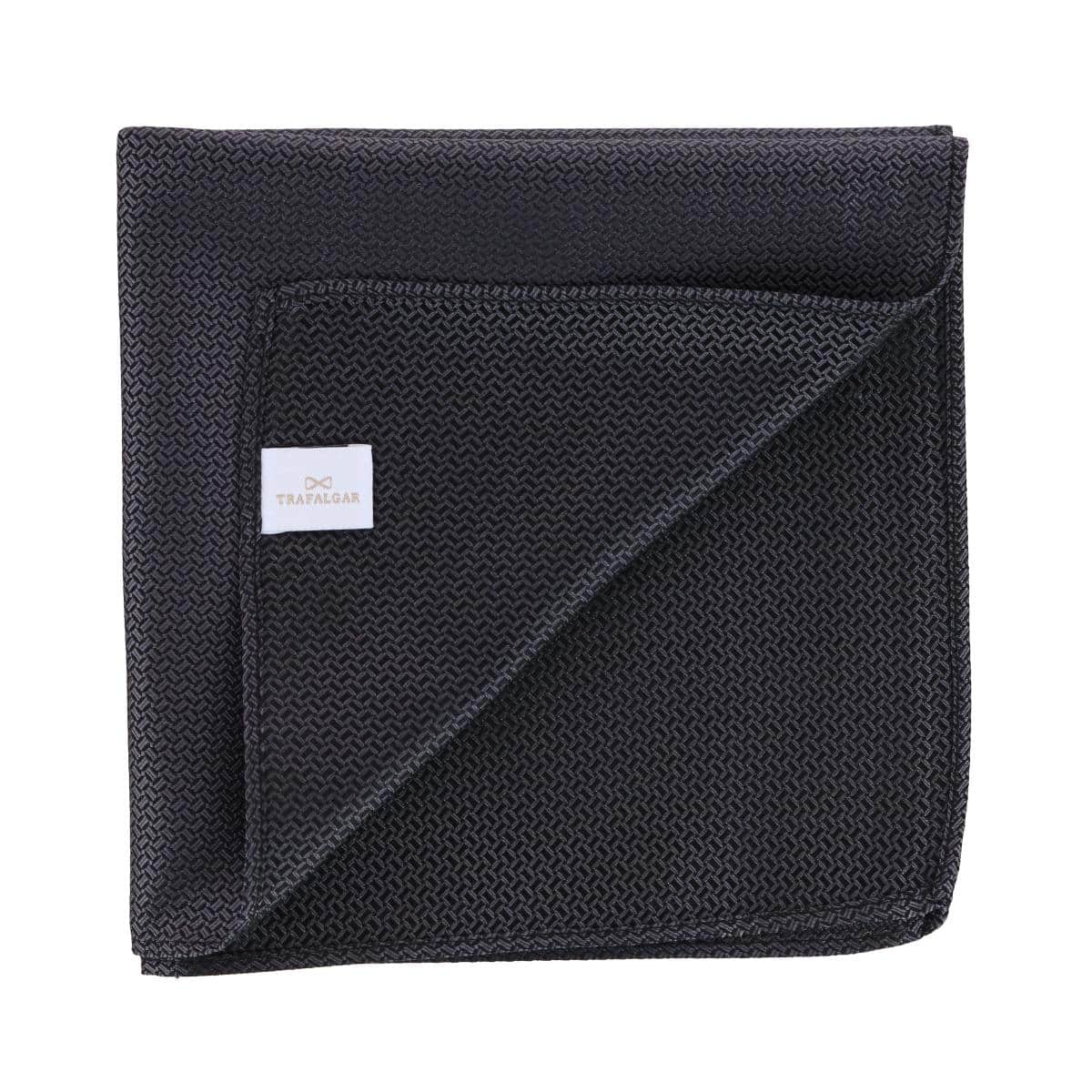 The Monte Bello Interlocked Silk 12 X 12 Pocket Square - Graphite