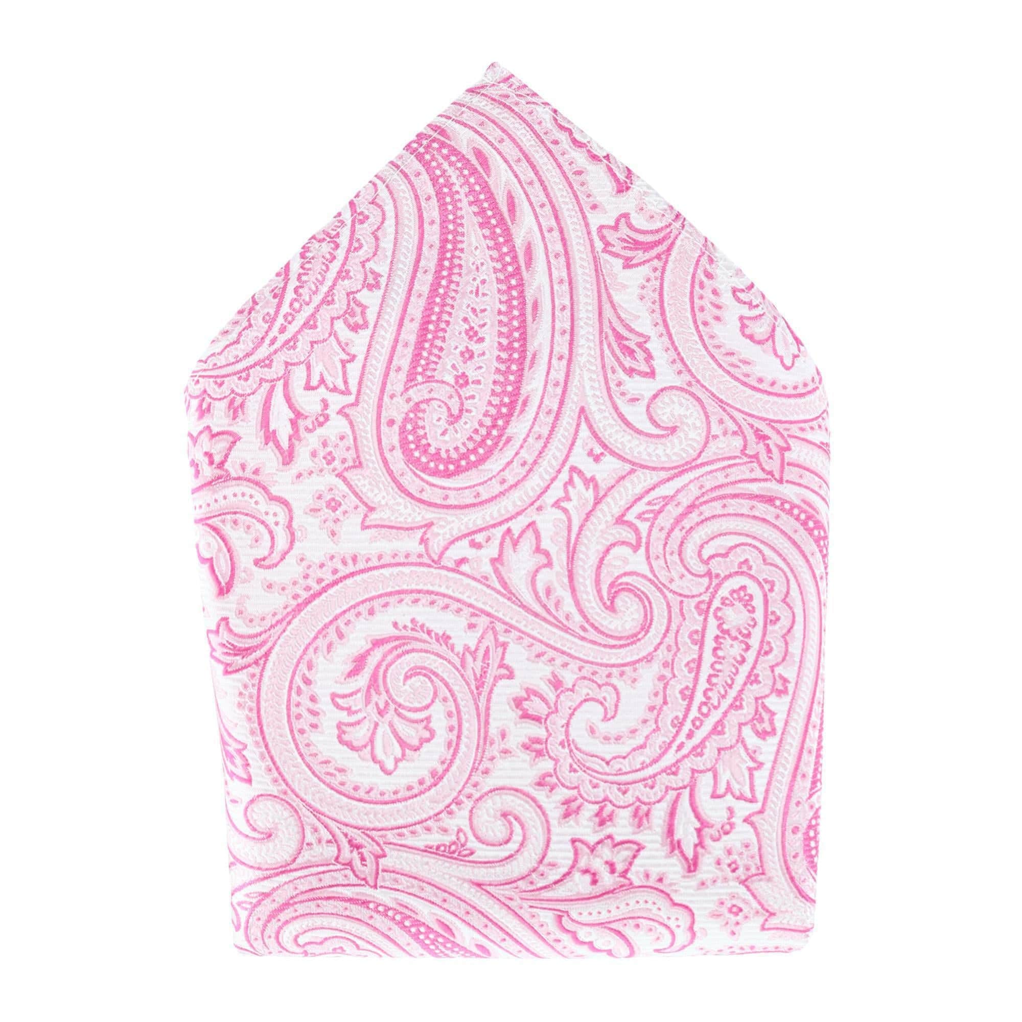 Sobee Collection 12-inch Silk Pocket Square Trio 3 Pack - Black, Light Blue, Pink Paisley