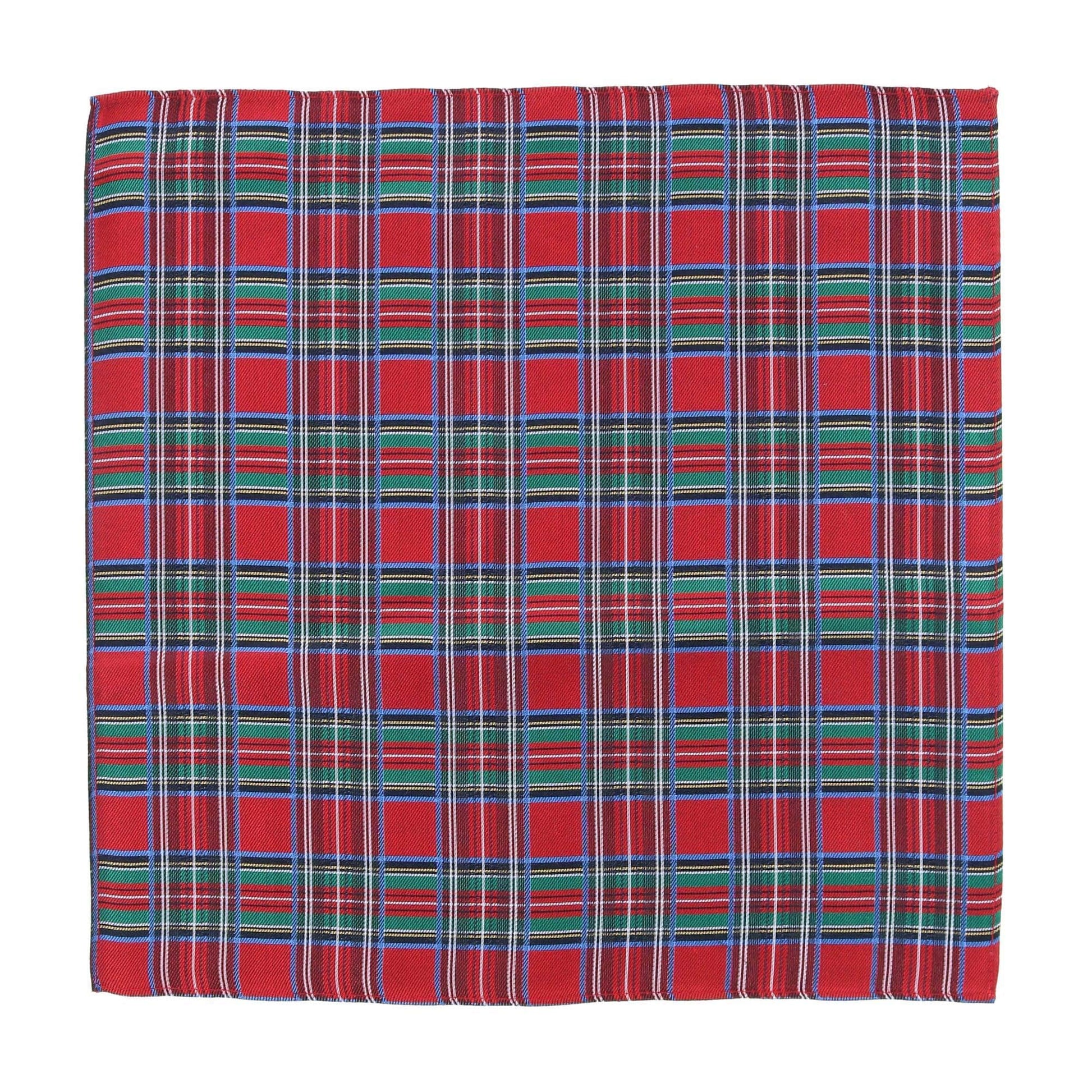 Nicholas Tartan Plaid Silk Pocket Square - Tartan Plaid