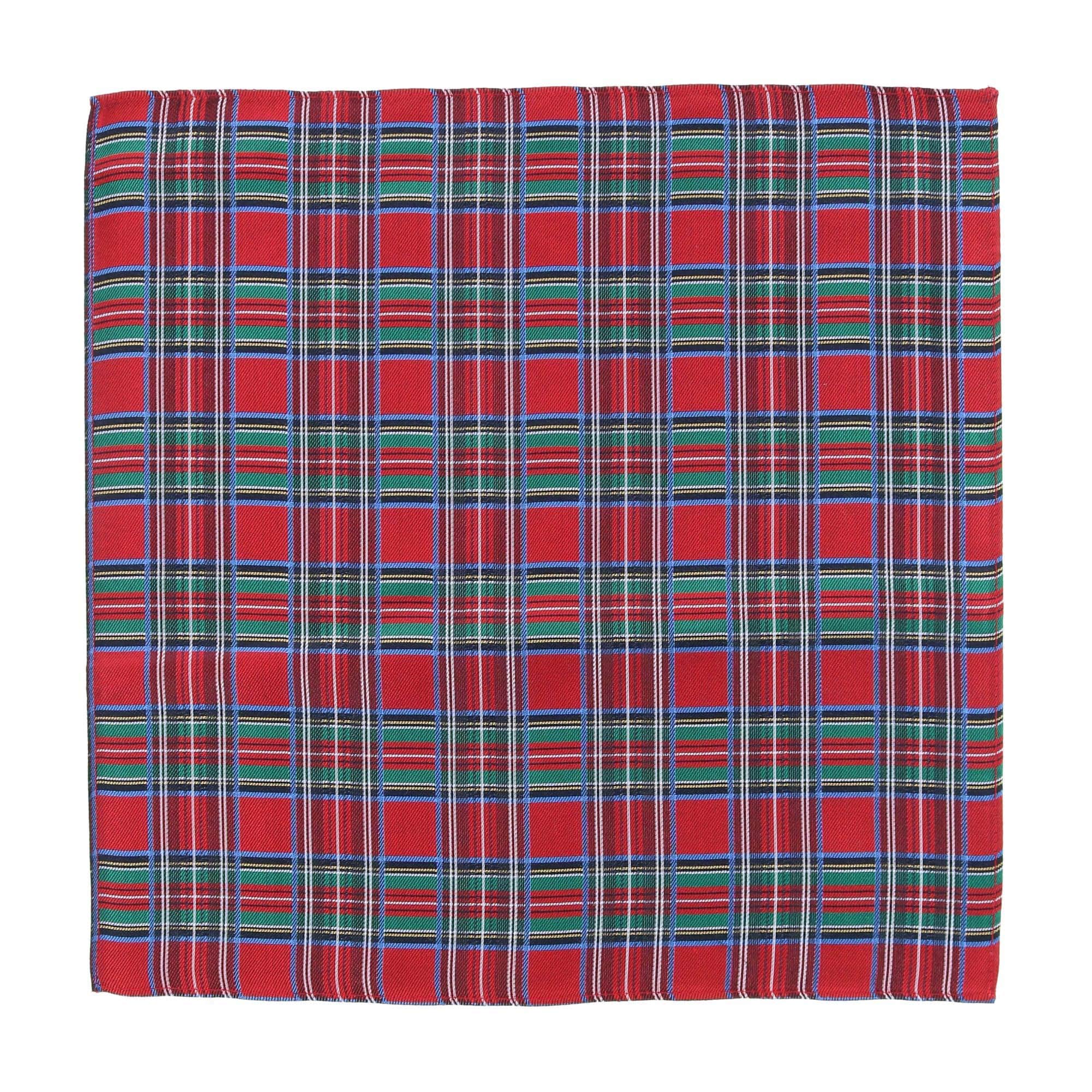 Nicholas Tartan Plaid Silk Pocket Square - Tartan Plaid