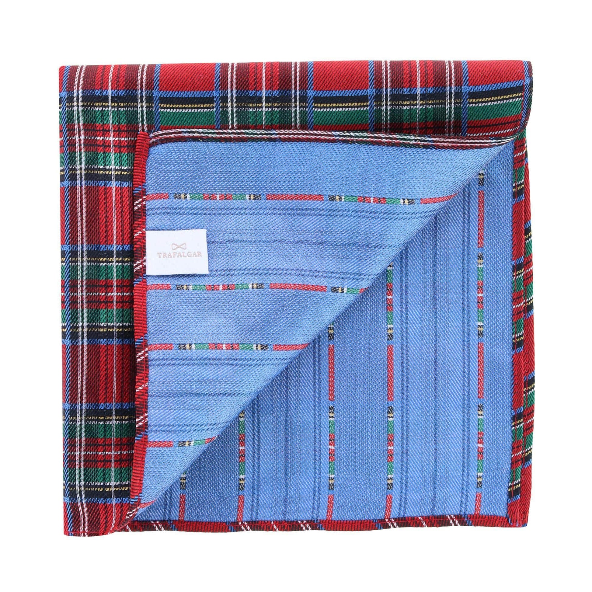 Nicholas Tartan Plaid Silk Pocket Square - Tartan Plaid