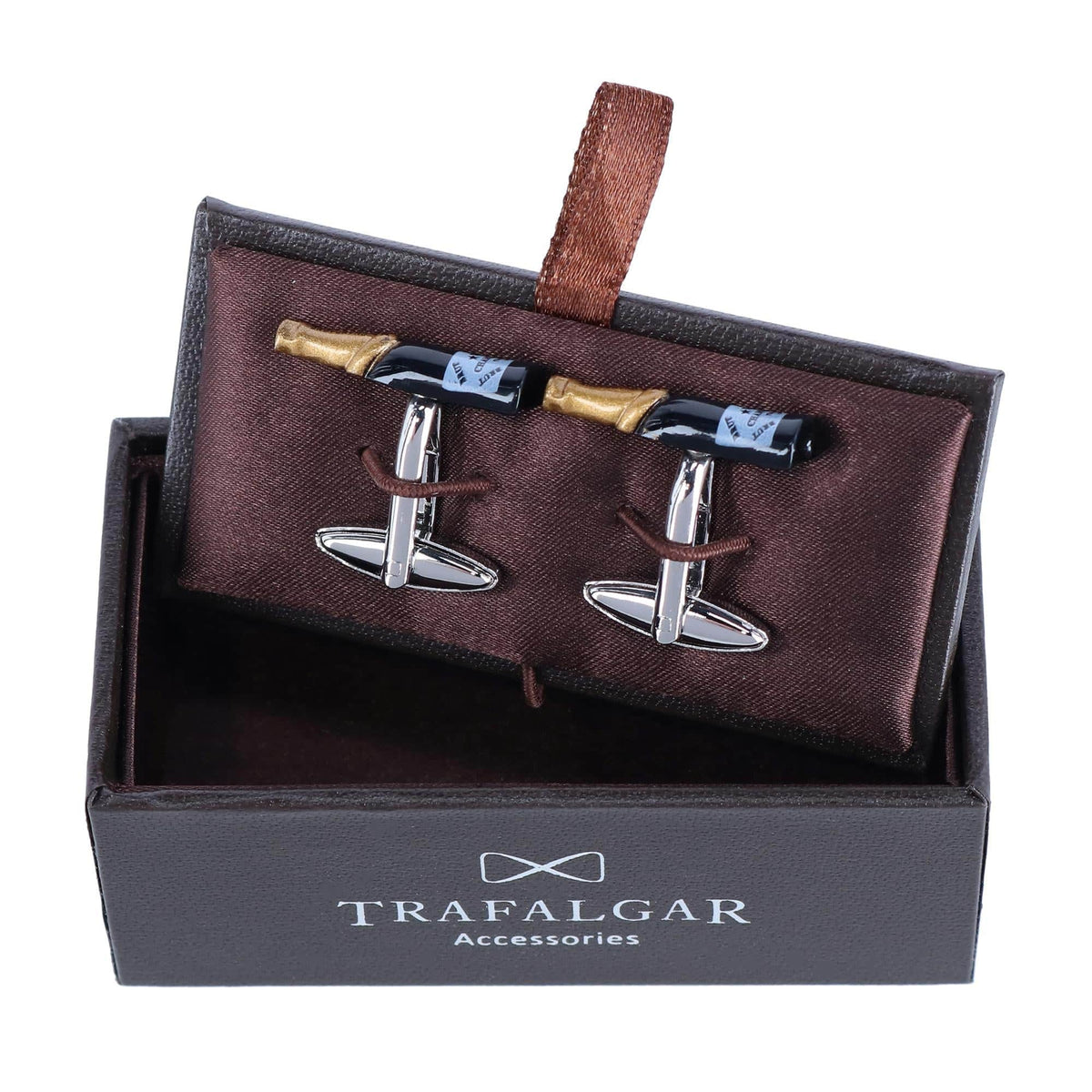 Celebrate Champagne Bottle Novelty Cufflinks - Green