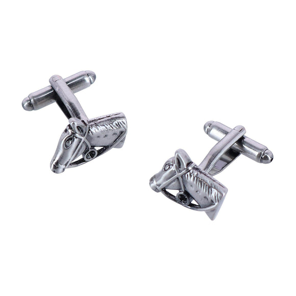 Off To The Races Horse Head Novelty Cufflinks (1 Pair)