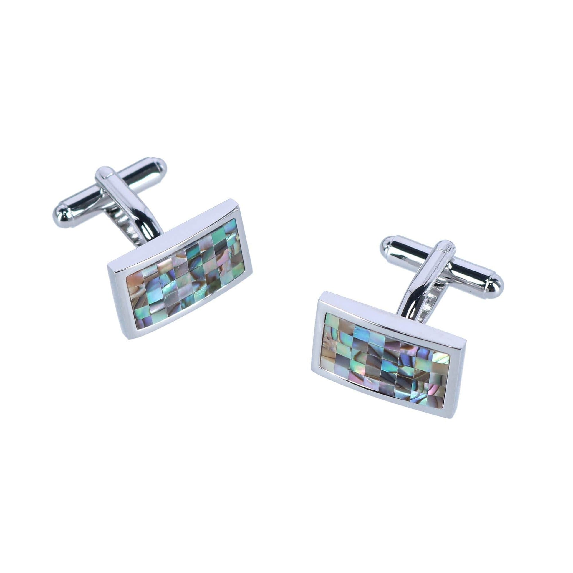 Cufflink Holiday Pack Snowflake and Mother of Pearl Set - Silver