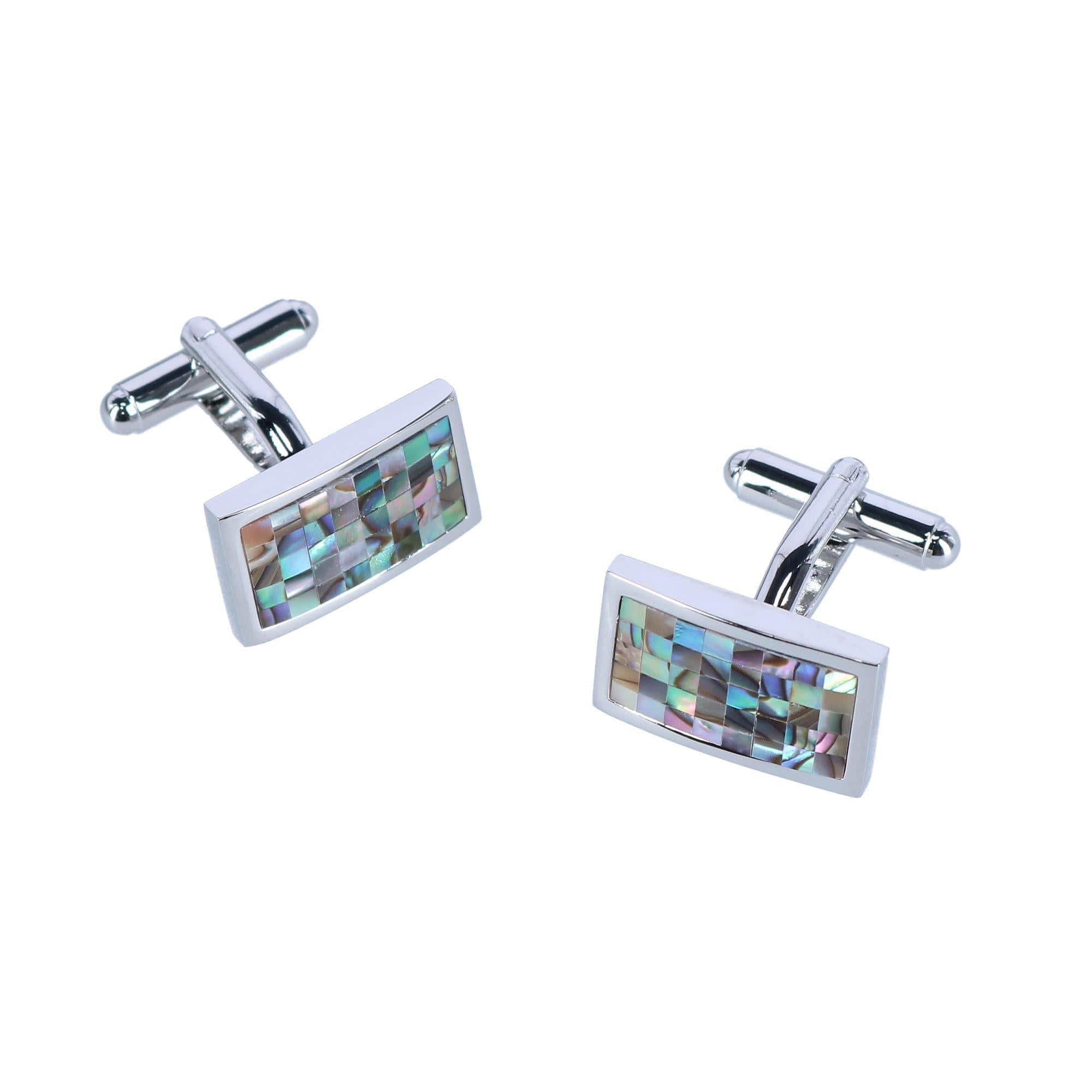 Cufflink Holiday Pack Snowflake and Mother of Pearl Set - Silver