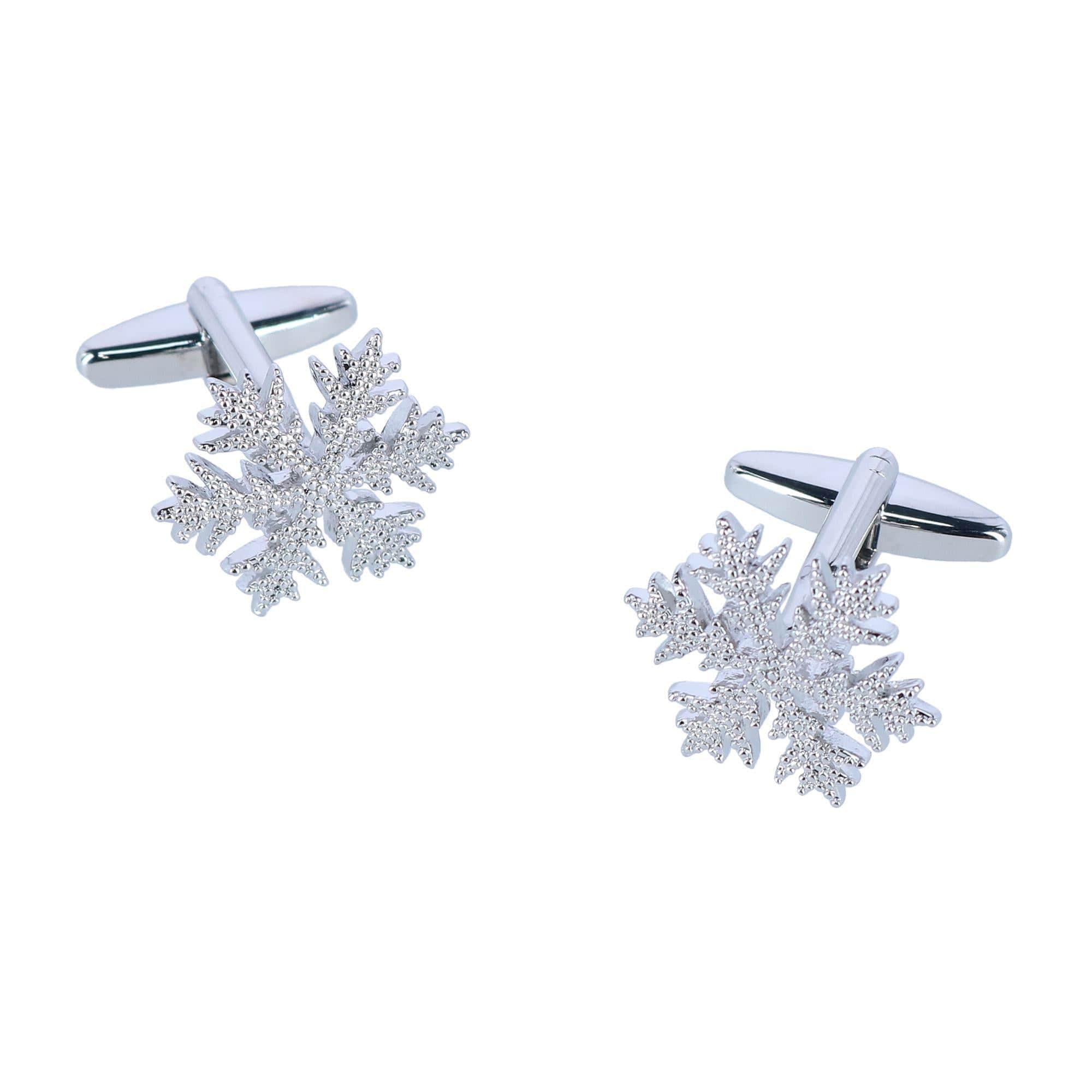 Cufflink Holiday Pack Snowflake and Mother of Pearl Set - Silver