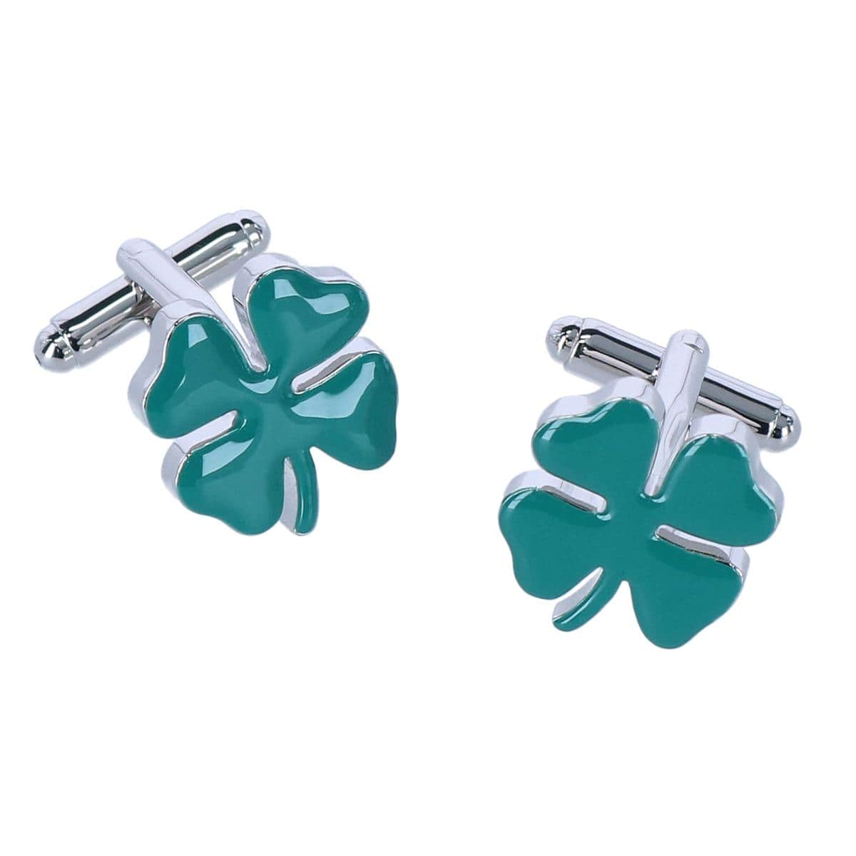 Shay Shamrock Novelty Cufflinks - Green Shamrocks