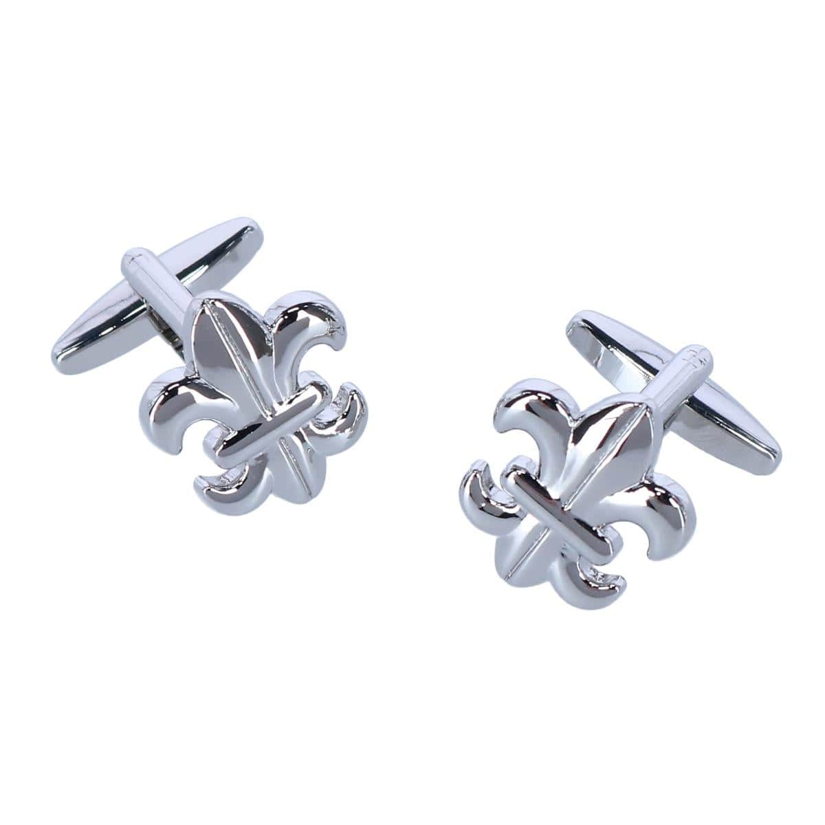 Fletcher Fleur-Di-Lis Novelty Cufflinks - Silver