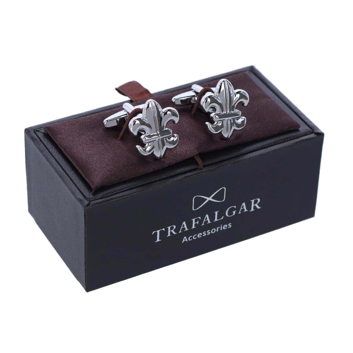 Fletcher Fleur-Di-Lis Novelty Cufflinks - Silver