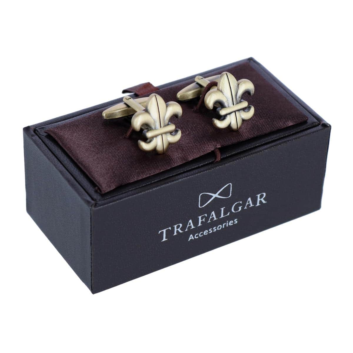 Fletcher Fleur-Di-Lis Novelty Cufflinks - Anti-Brass