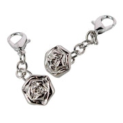 Silver Rose with Silver XL Chain