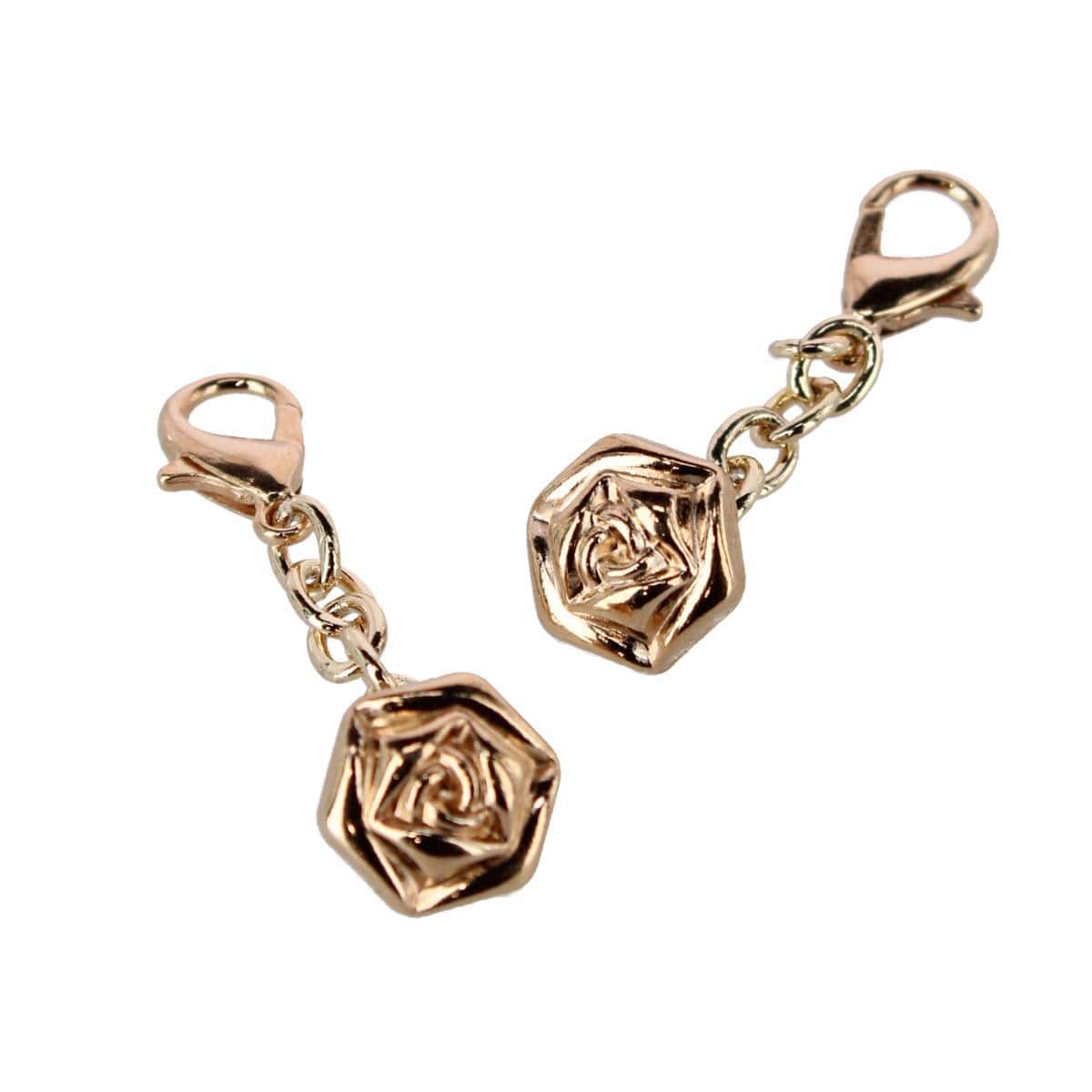 Lupin Rose Collar and Cuff Extenders (1 Pair) - Gold Rose with Gold XL Chain