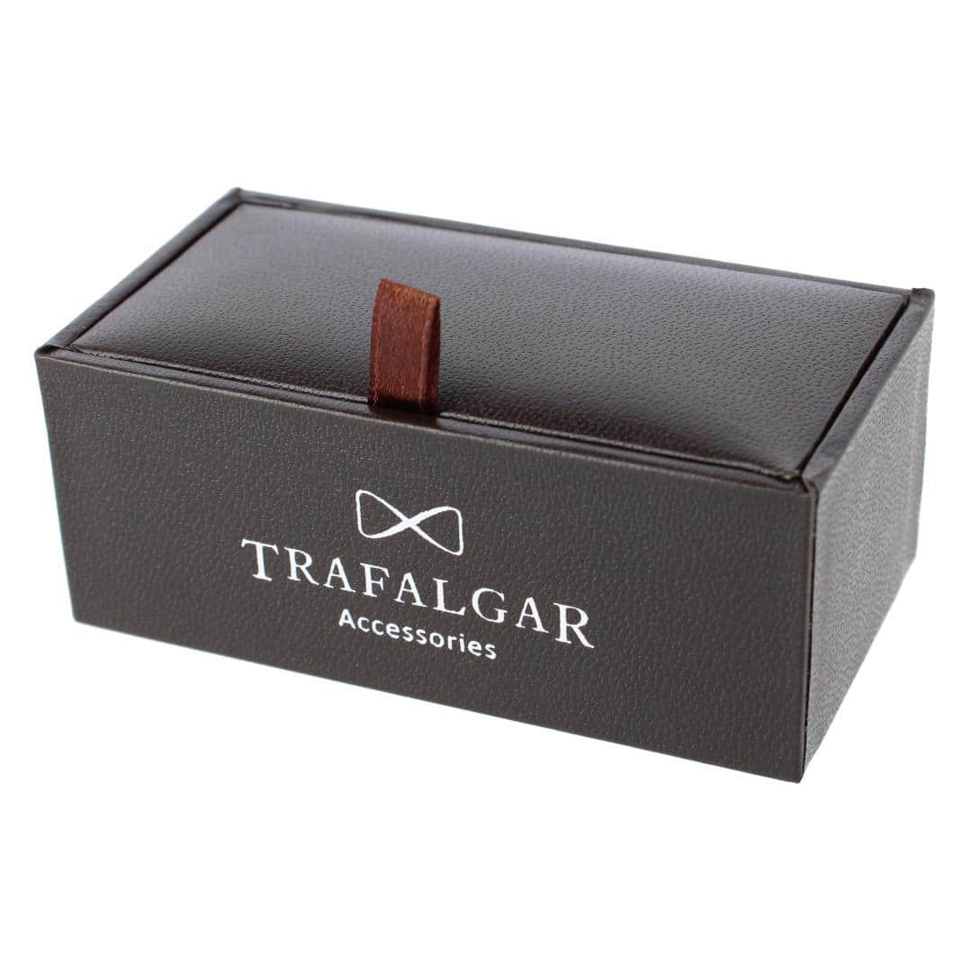 Checker Board Regal Cufflinks - Silver and Black