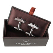 Silver with Grey and Black Stone