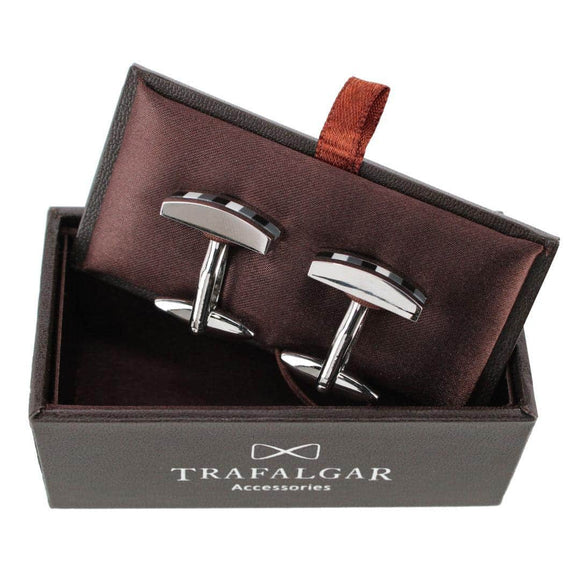 Silver with Grey and Black Stone