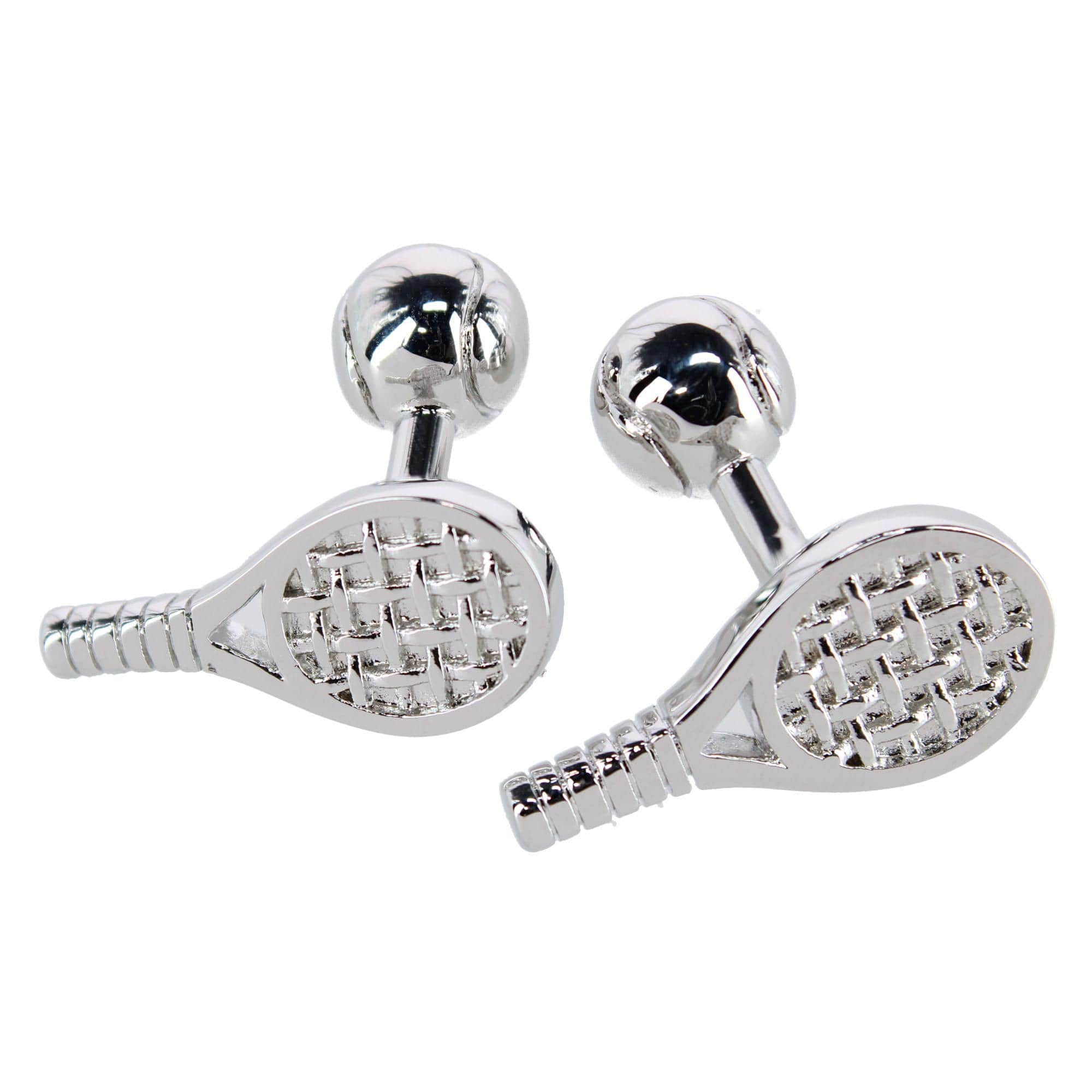 The Centre Court Racquet Cufflinks (1 Pair) - Silver