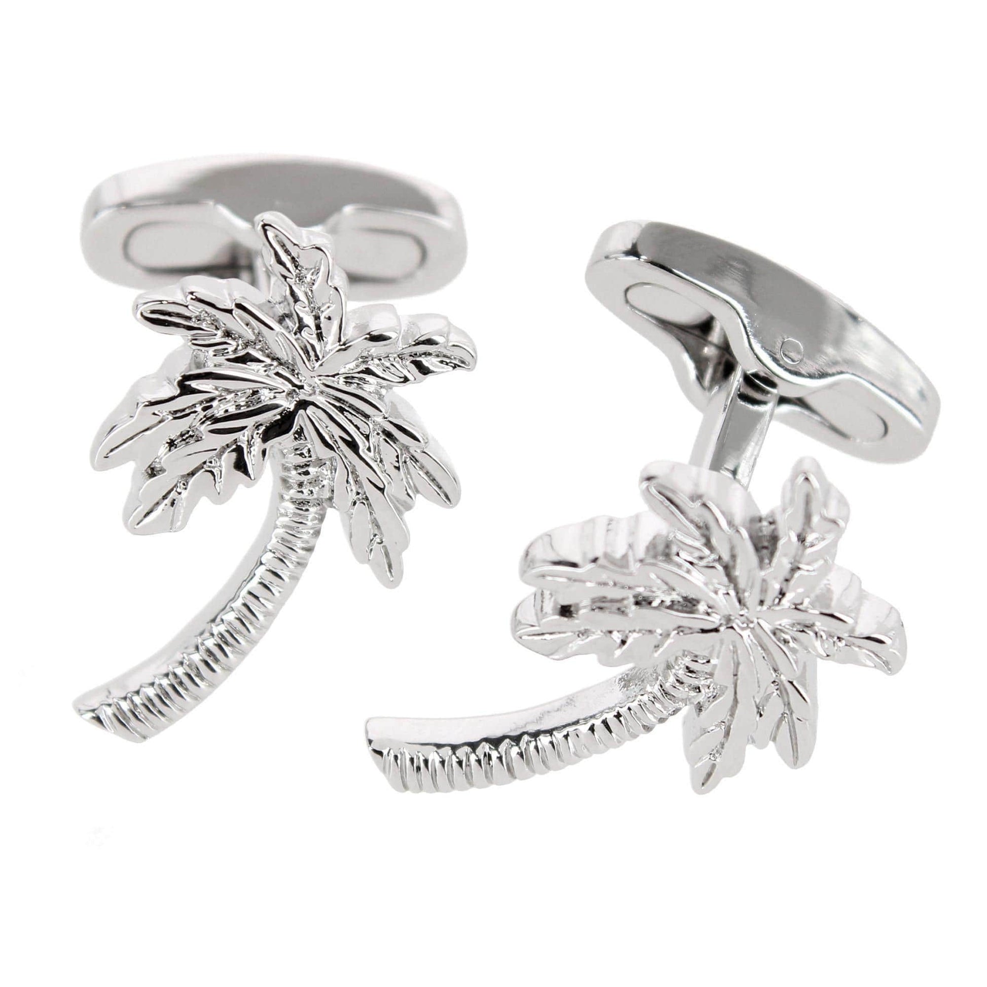 The Palm Court Palm Tree Cufflinks - Silver
