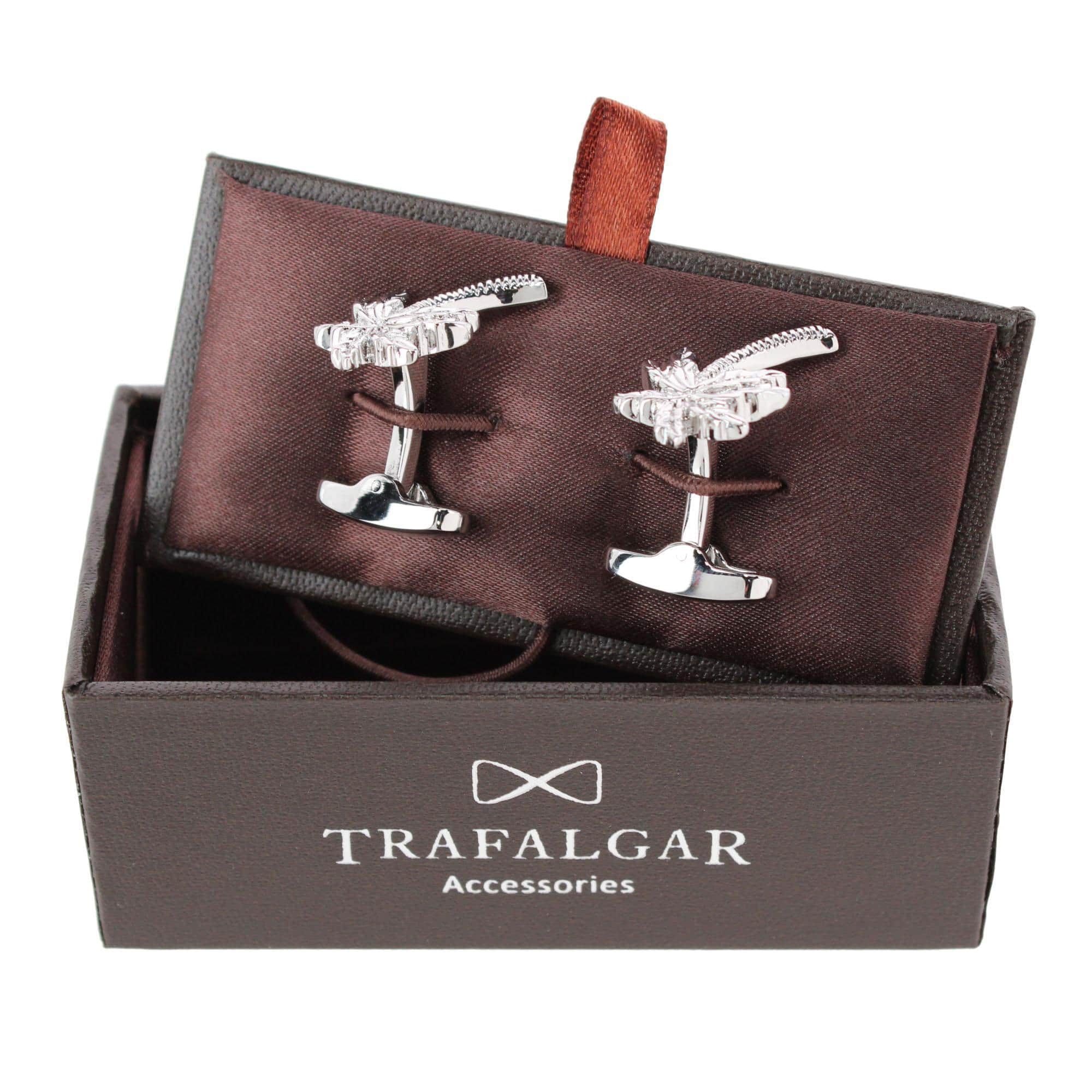 The Palm Court Palm Tree Cufflinks - Silver