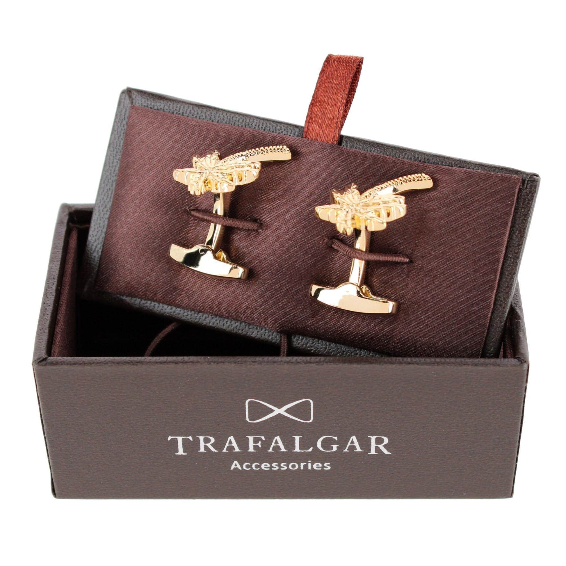 The Palm Court Palm Tree Cufflinks - Gold
