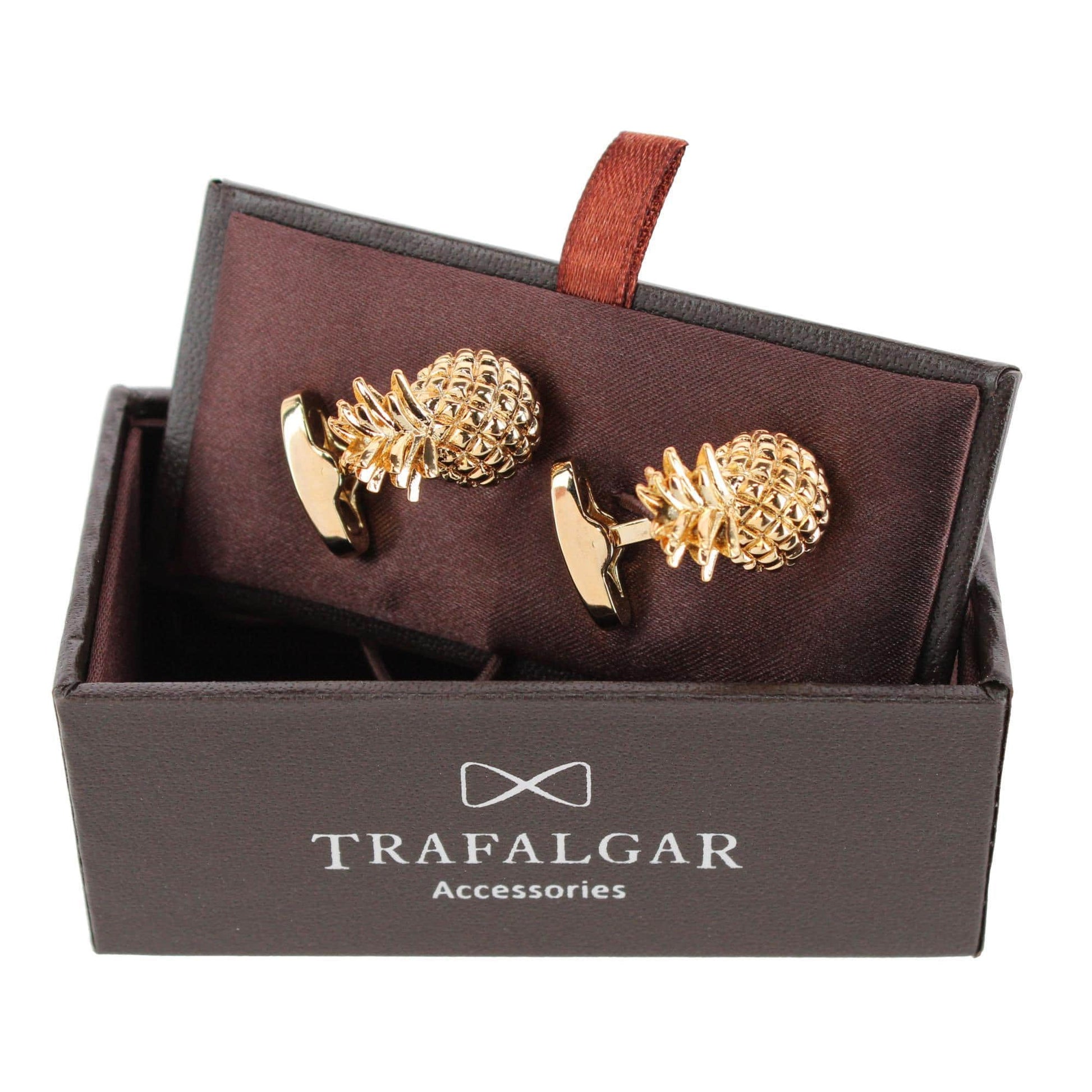 The Pineapple Crest Cufflinks (1 Pair) - Gold