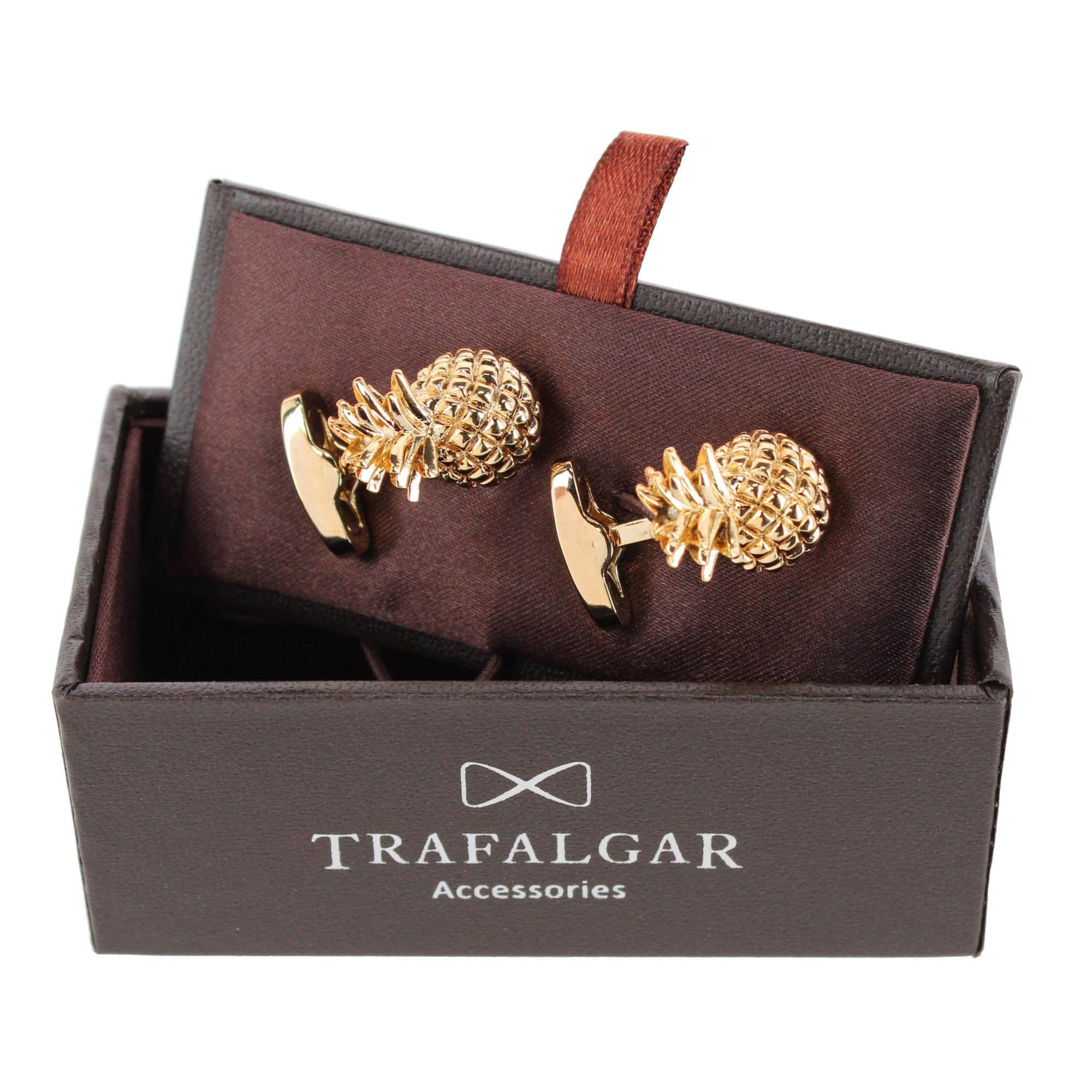 The Pineapple Crest Cufflinks (1 Pair) - Gold