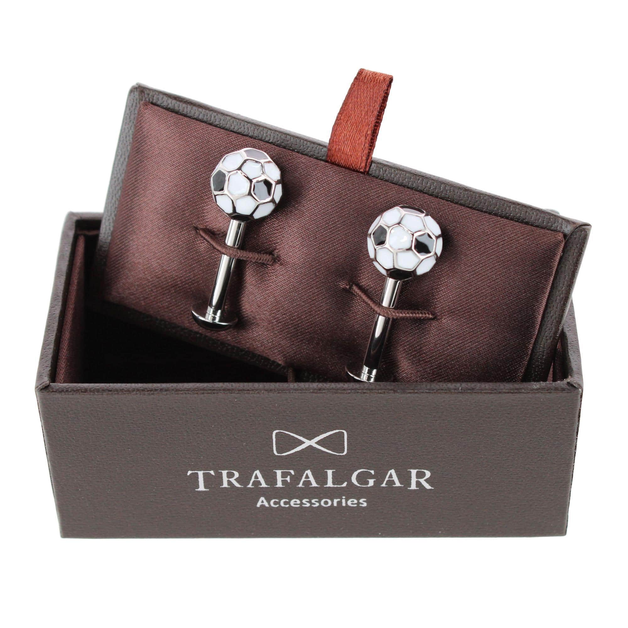 The Club XI Soccer Cufflinks (1 Pair) - Black and White