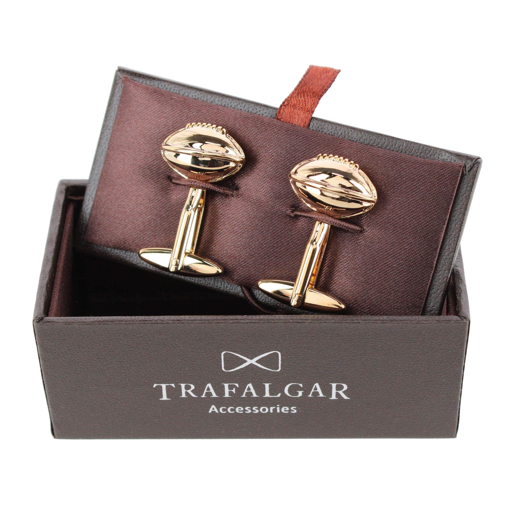 The Varsity Club Football Cufflinks (1 Pair) - Gold