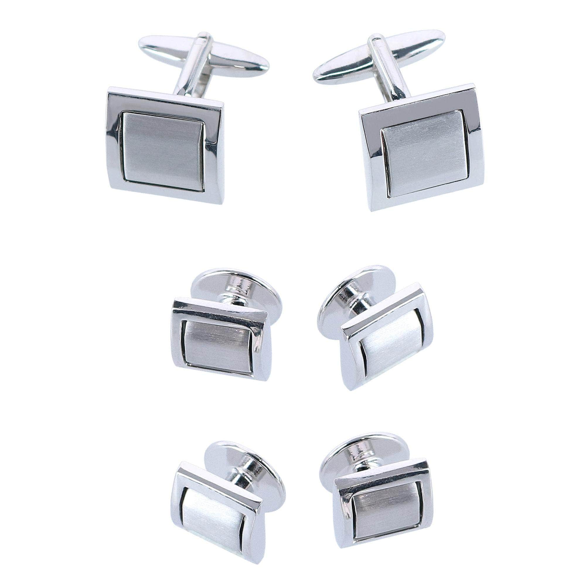 その他 Borland KYLIX 2 PROFESSIONAL The Plaza Square Rhodium Over Brass Formal Set (Cufflinks