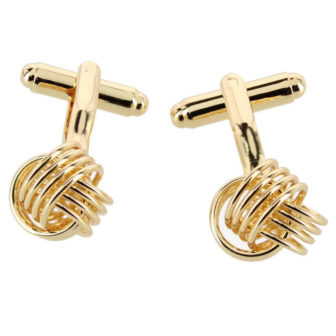 Kenneth Knot Formal Set (2 Cuffs + 4 Studs) - Gold