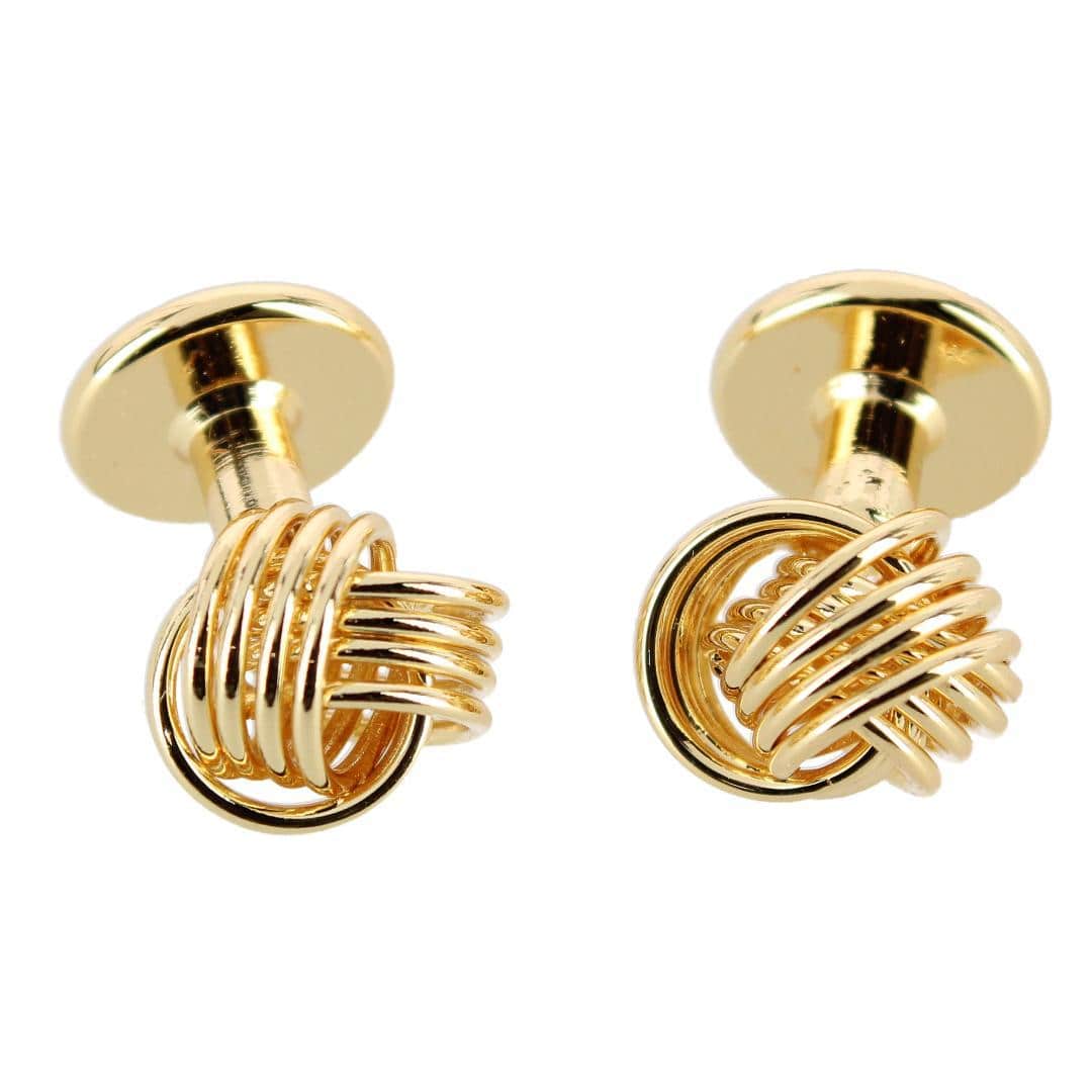 Kenneth Knot Formal Set (2 Cuffs + 4 Studs) - Gold