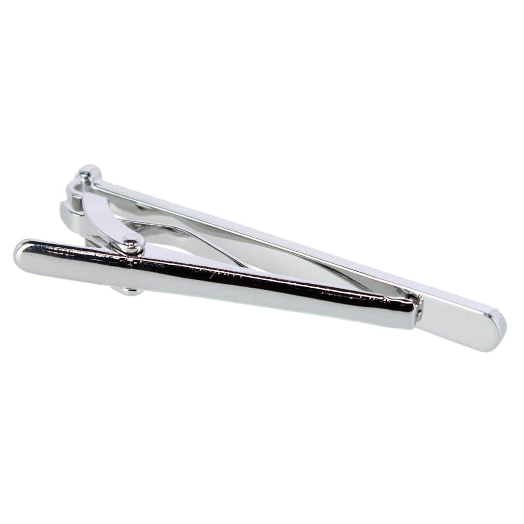 Home Run Baseball Bat Silver Tie Bar - Antique Silver