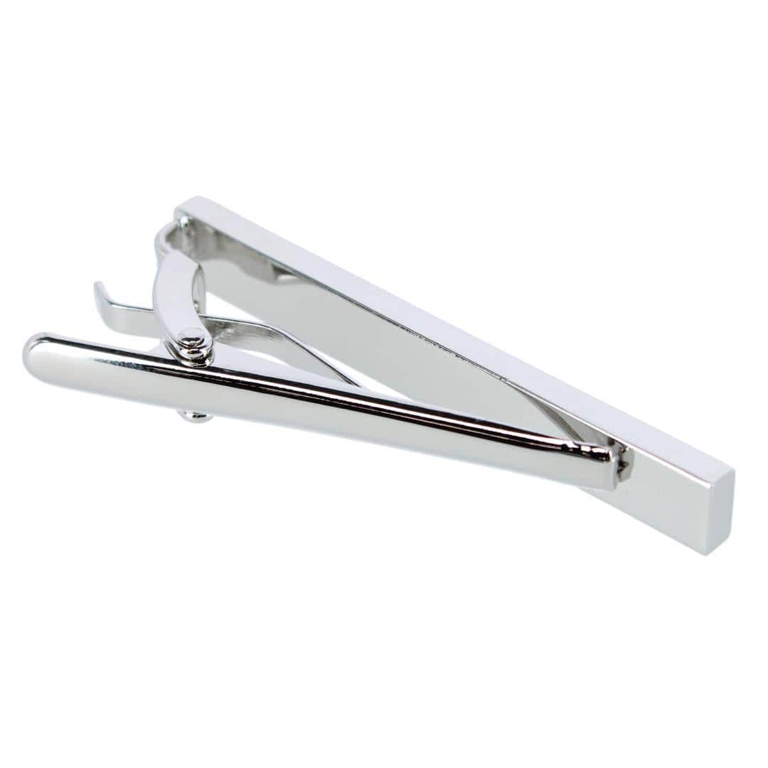 Mother of Pearl Stately Silver Tie Bar - Silver