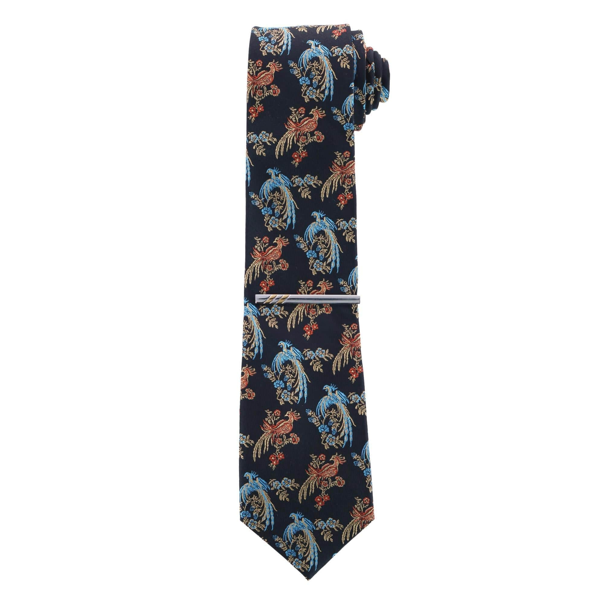Rhodium and Gold Detailed Tie Bar - Silver and Gold