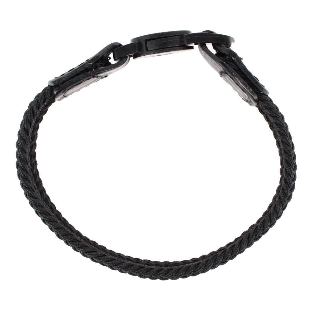 Brody 18mm Solid Color Braided Golf Bracelet - Black