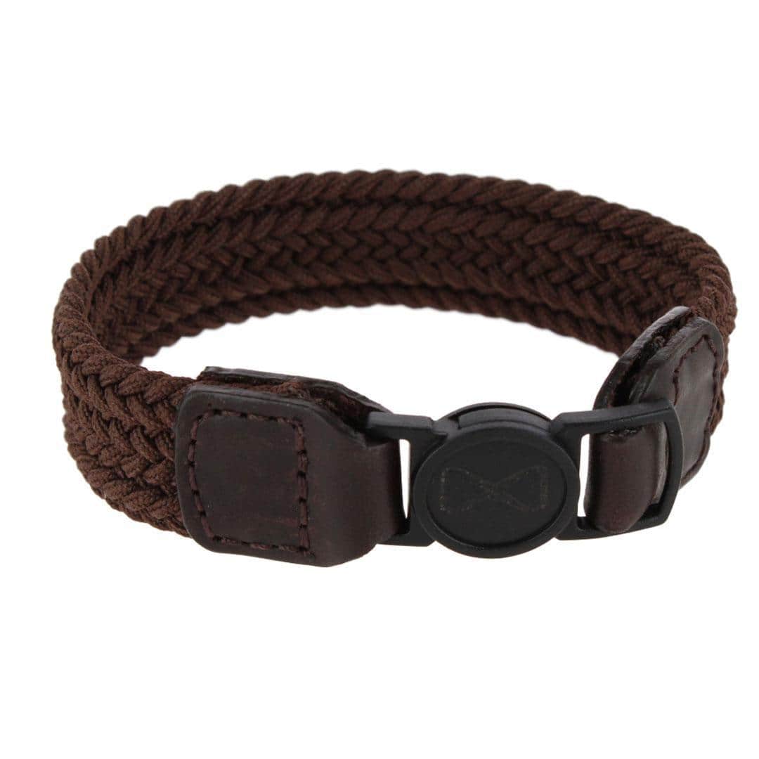 Brody 18mm Solid Color Braided Golf Bracelet - Brown