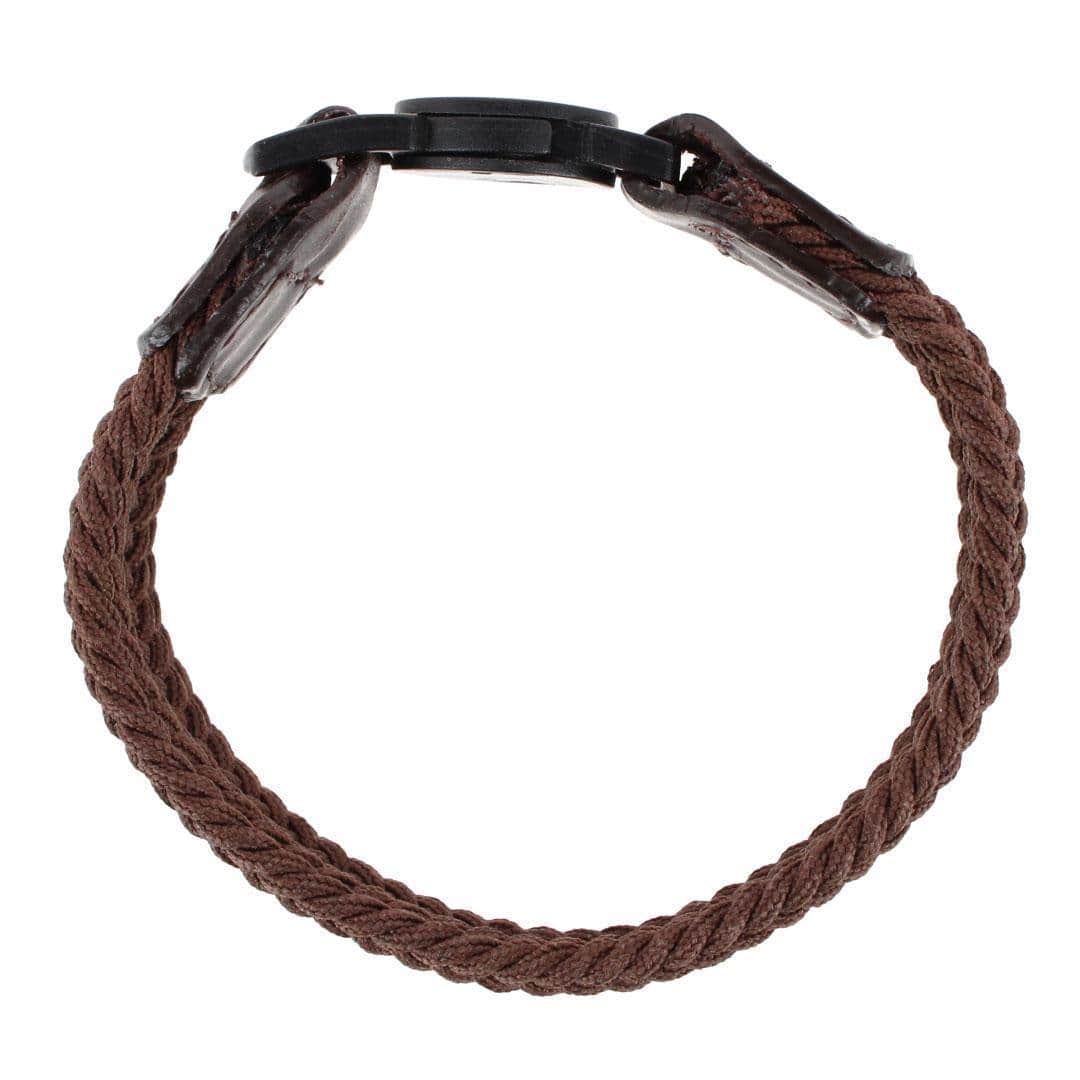 Brody 18mm Solid Color Braided Golf Bracelet - Brown