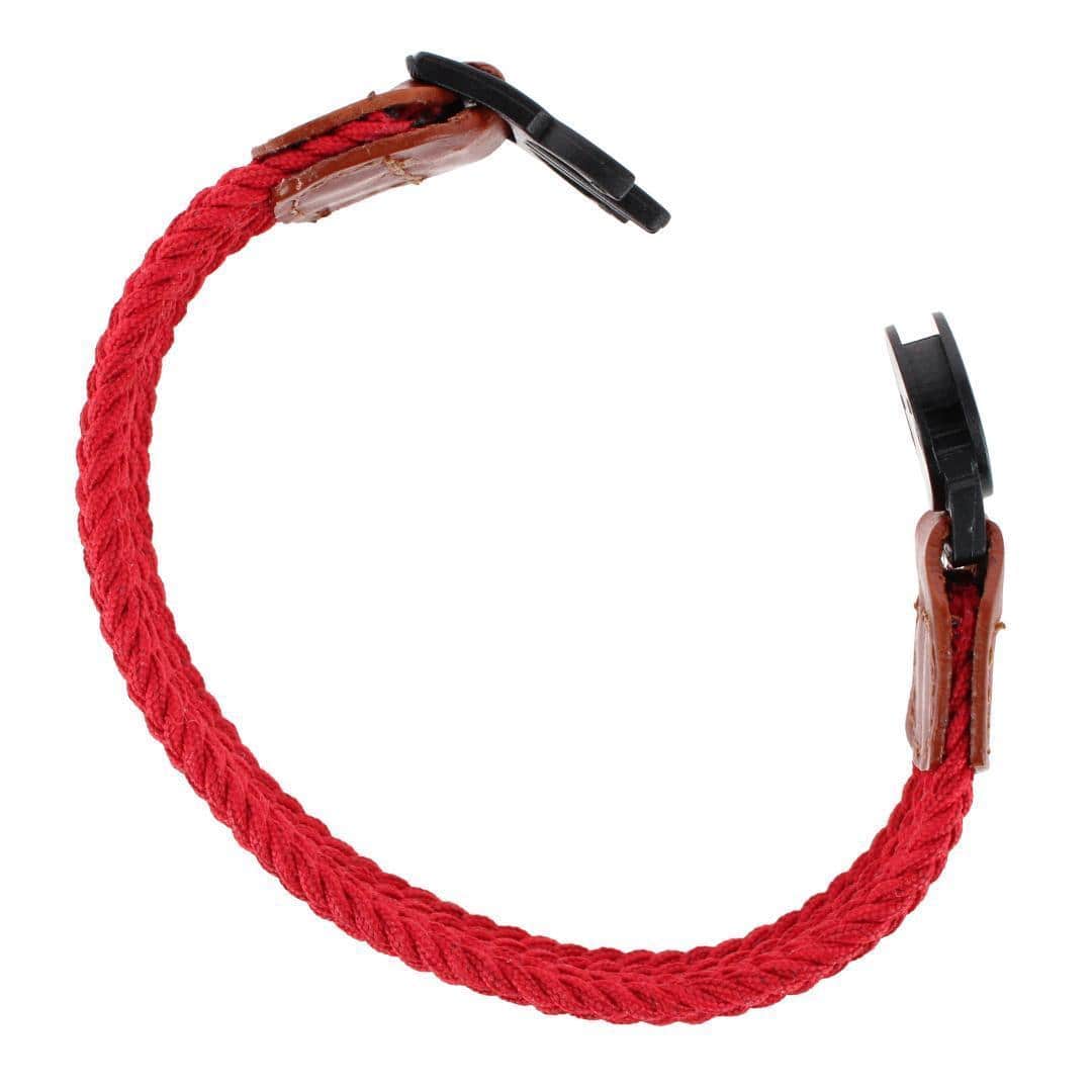 Brody 18mm Solid Color Braided Golf Bracelet - Red