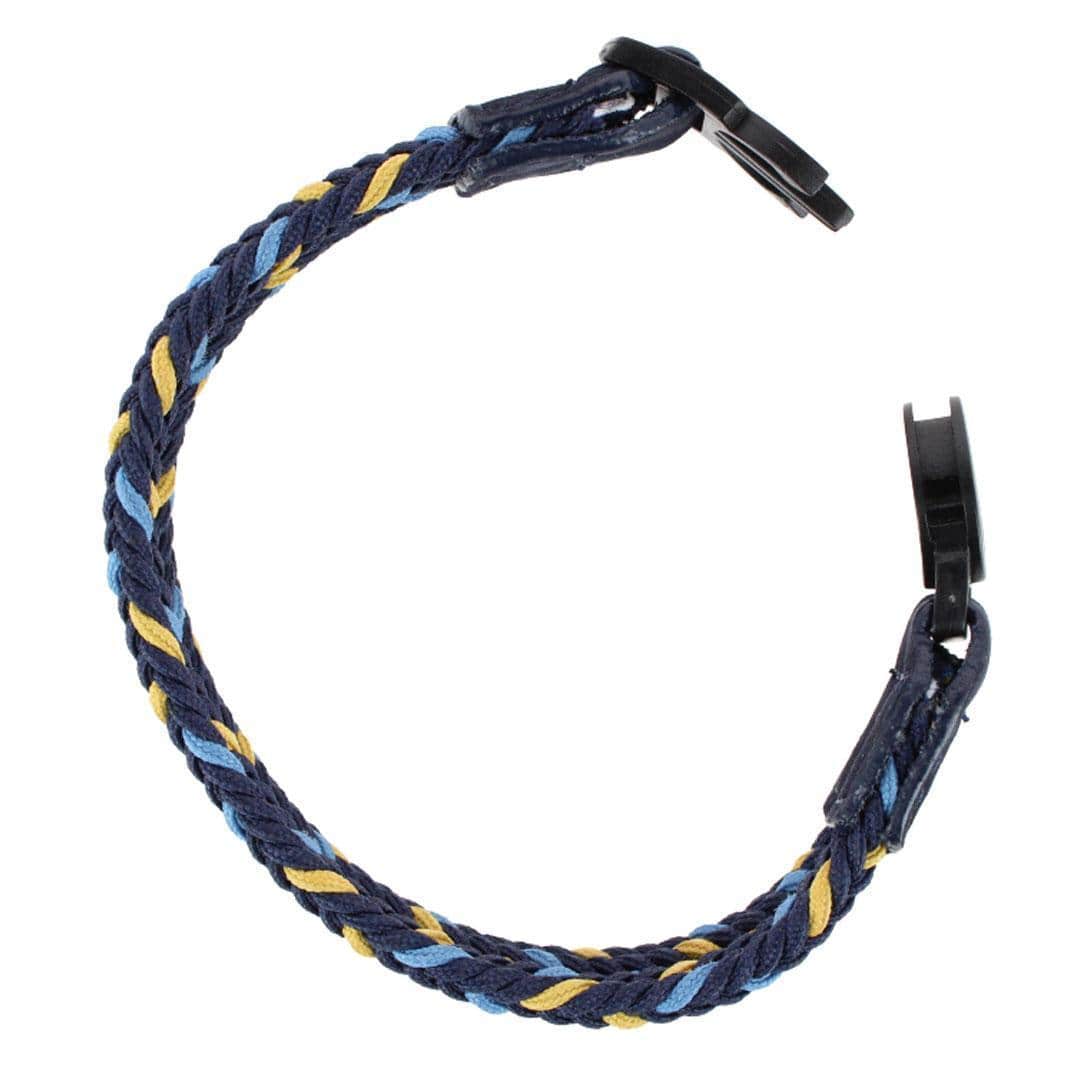 Rayden 18mm Mixed Colors Braided Golf Bracelet - Navy, Light Blue, and Yellow