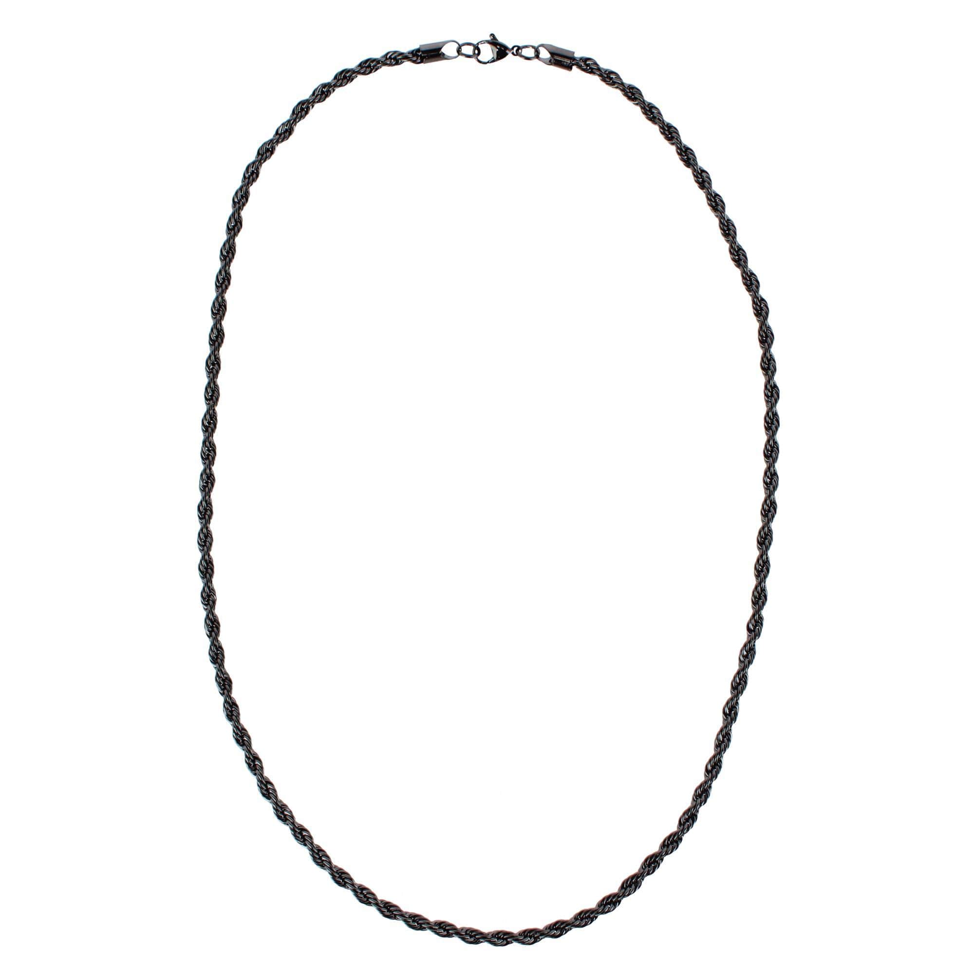 Barrett Braided Metal 22 Inch Long Necklace - Black