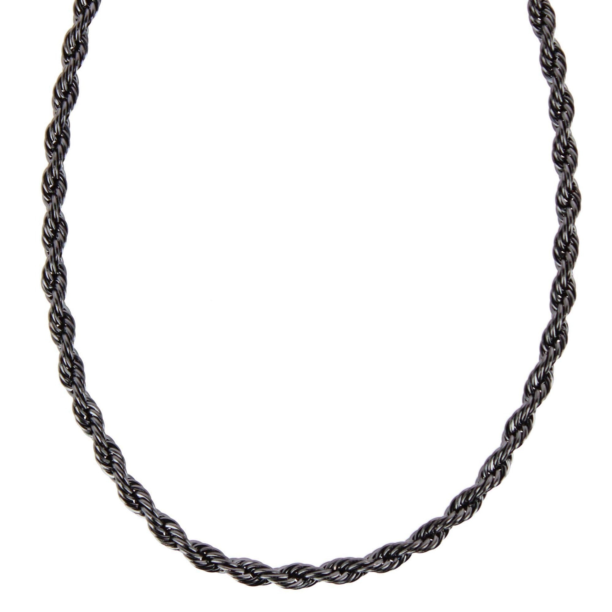 Barrett Braided Metal 22 Inch Long Necklace - Black