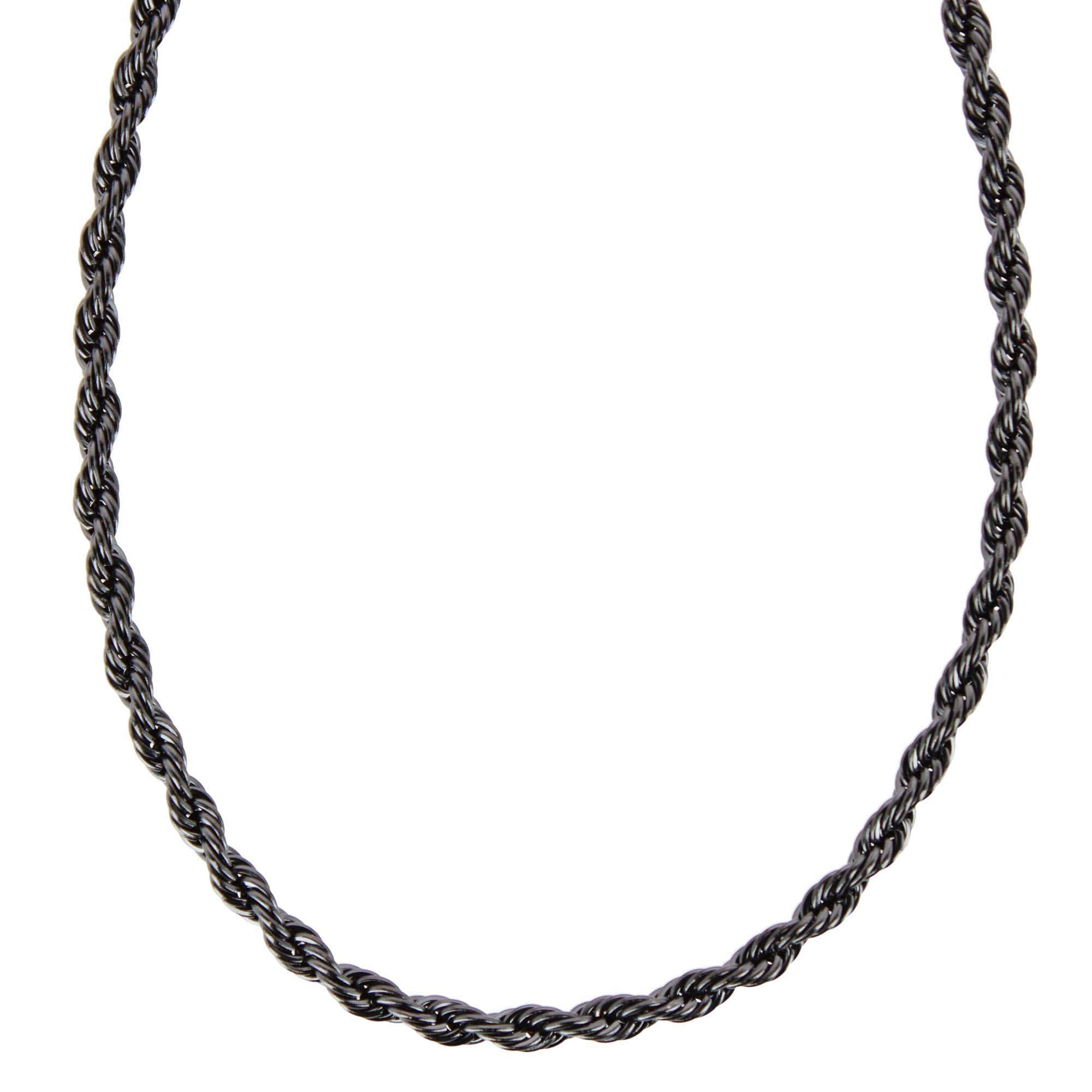 Barrett Braided Metal 22 Inch Long Necklace - Black