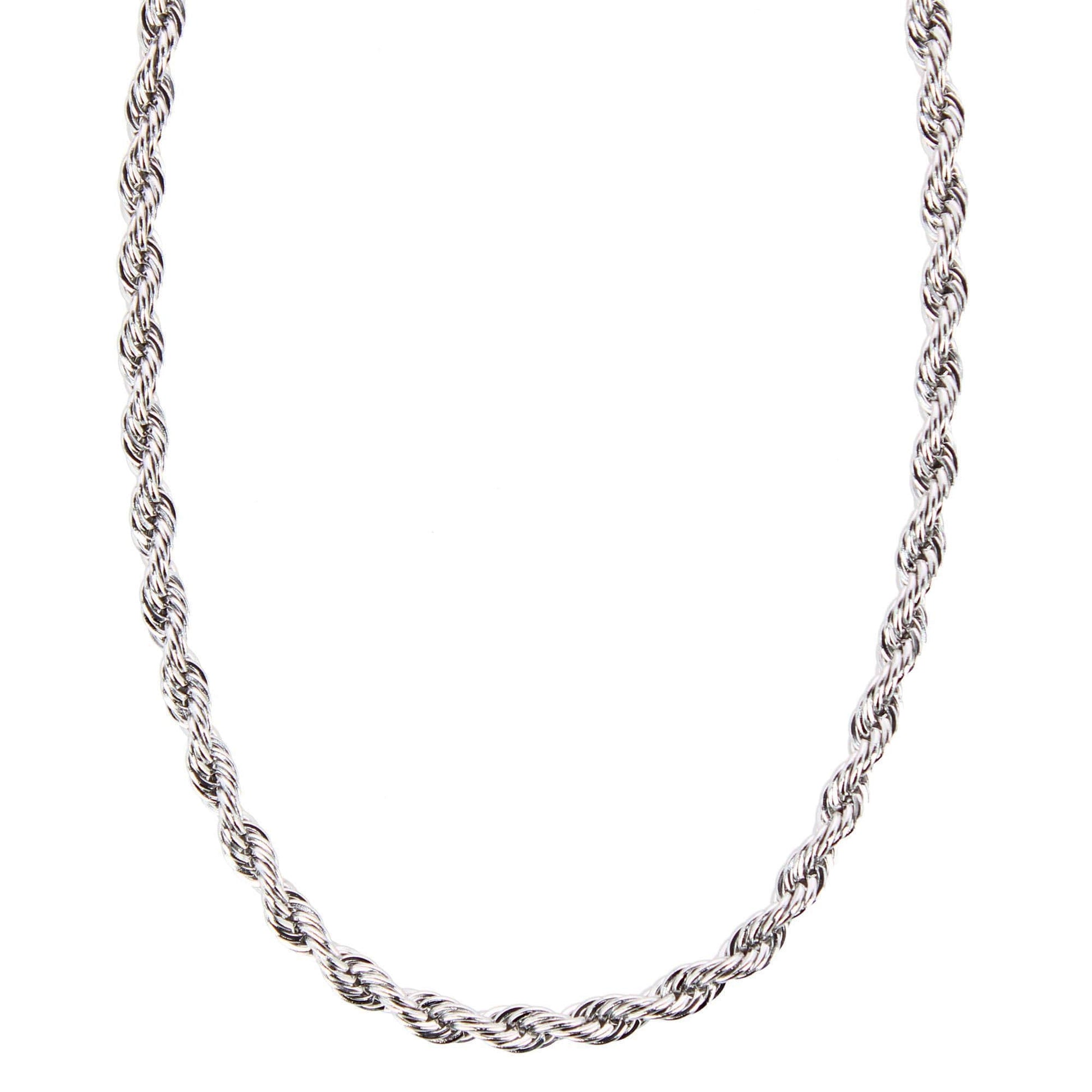 Barrett Braided Metal 22 Inch Long Necklace - Silver