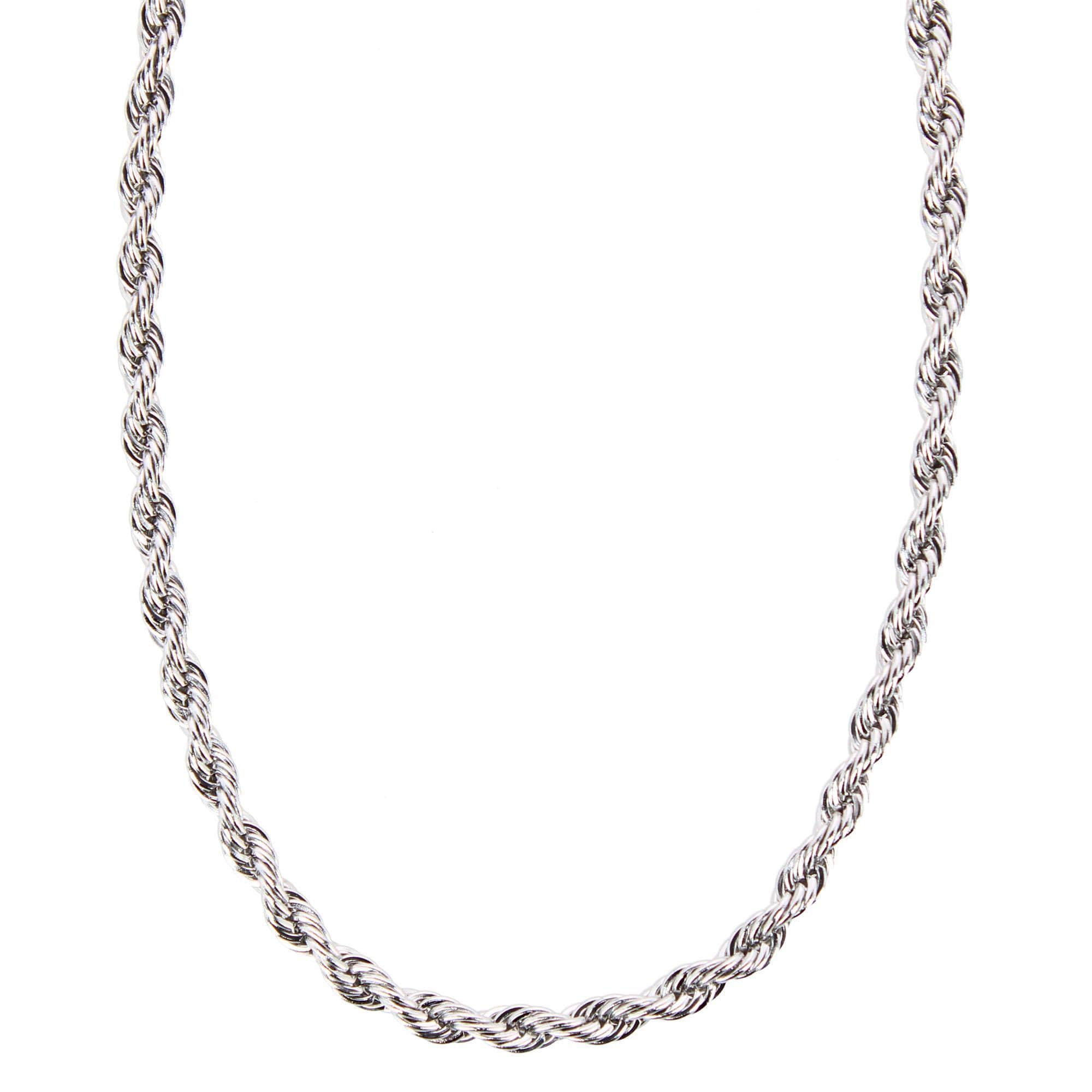 Barrett Braided Metal 22 Inch Long Necklace - Silver