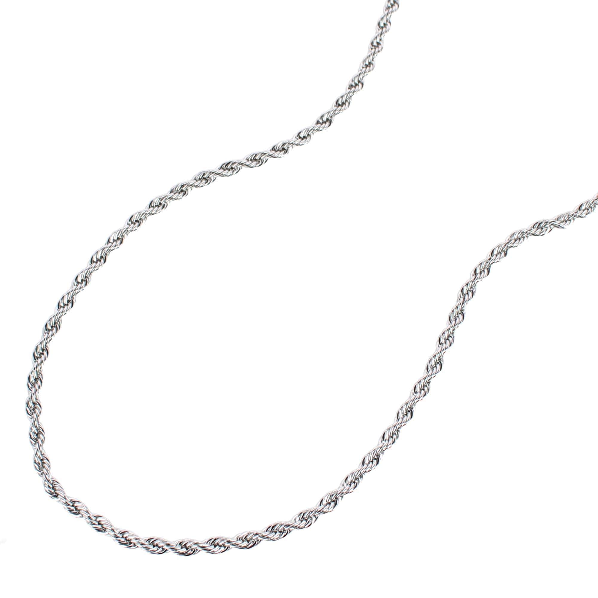 Barrett Braided Metal 22 Inch Long Necklace - Silver